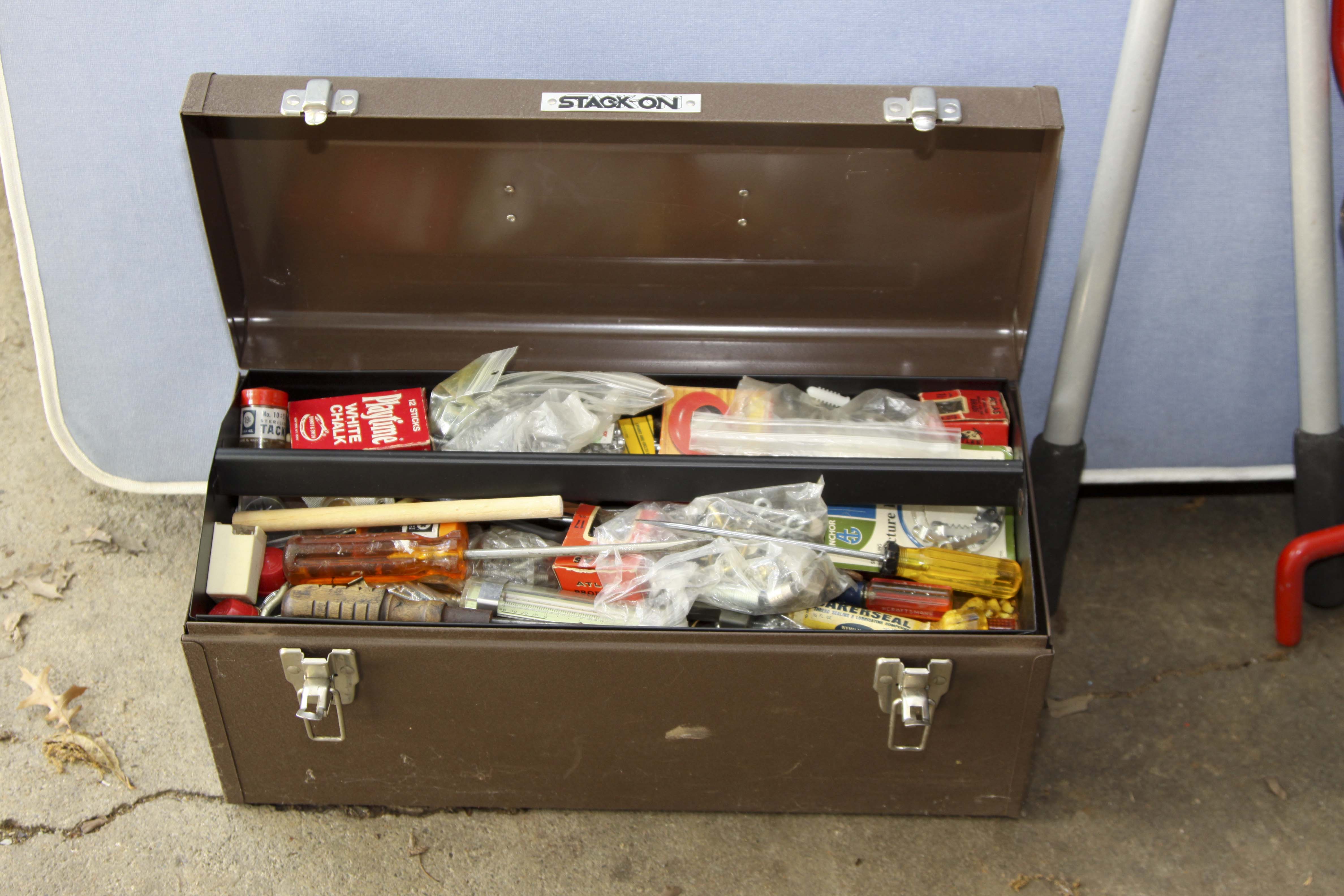 Vintage Tool Box, Tools and Erector Set