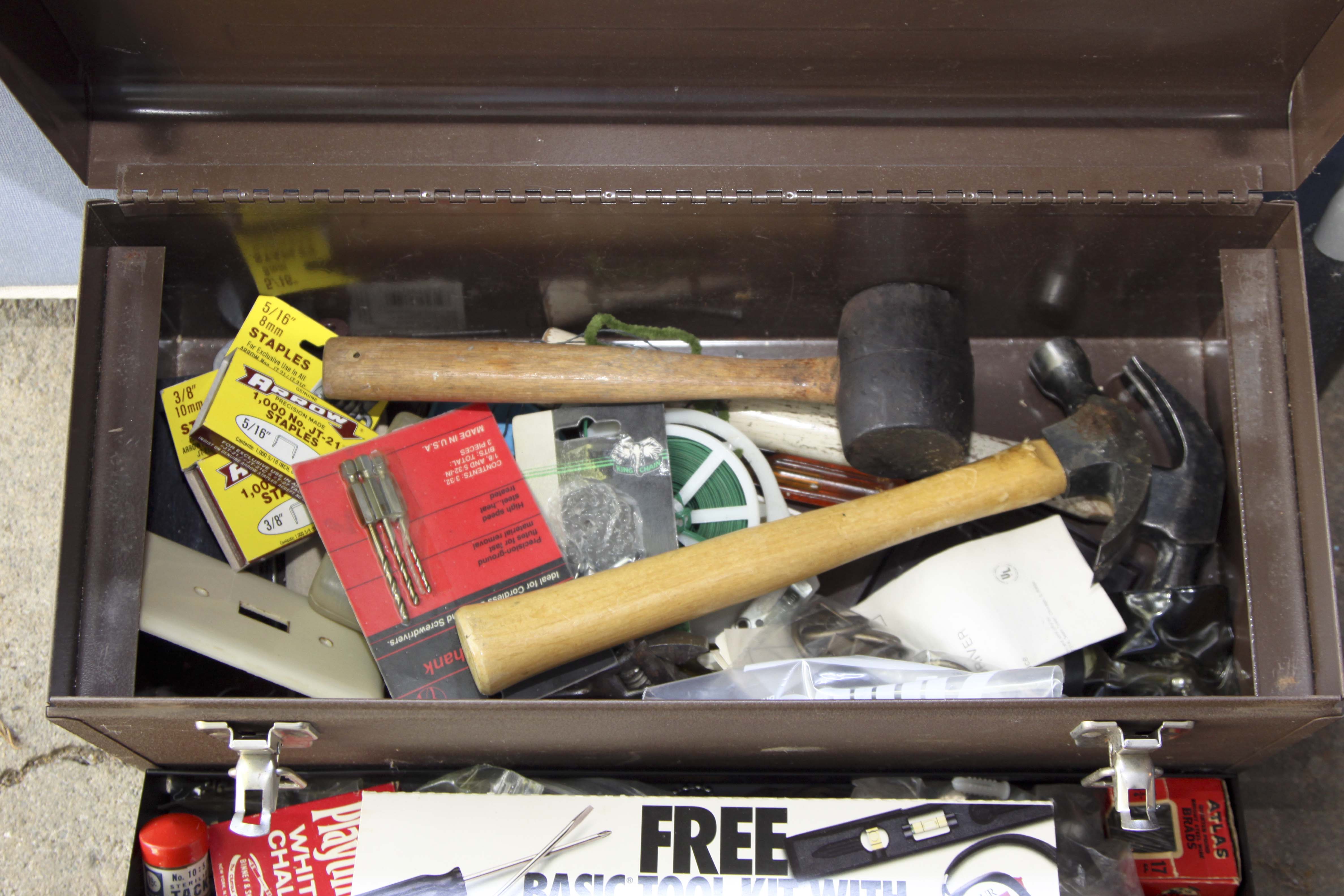 Vintage Tool Box, Tools and Erector Set