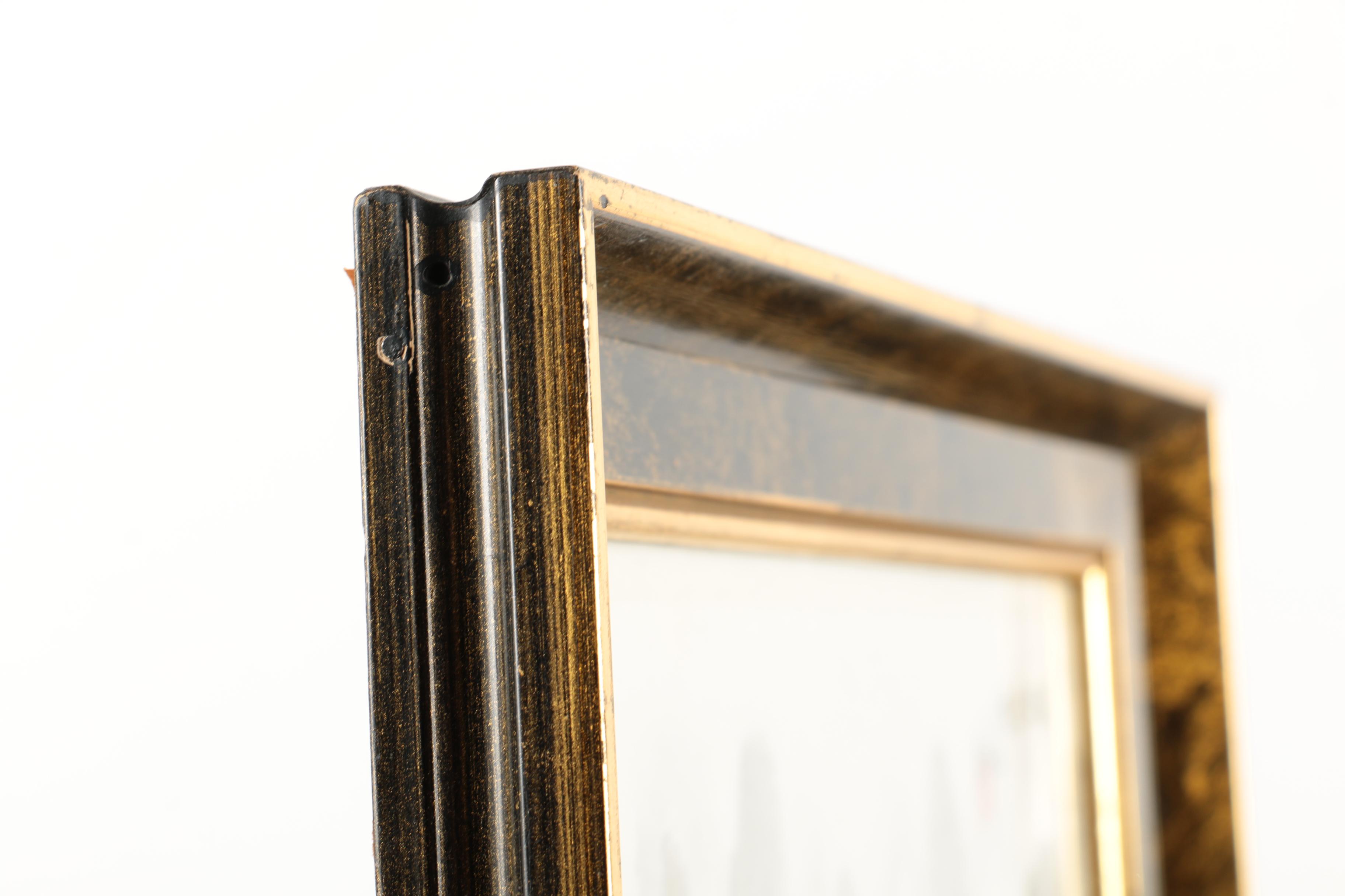 East Asian Style Ink Painting of Coastal Scene