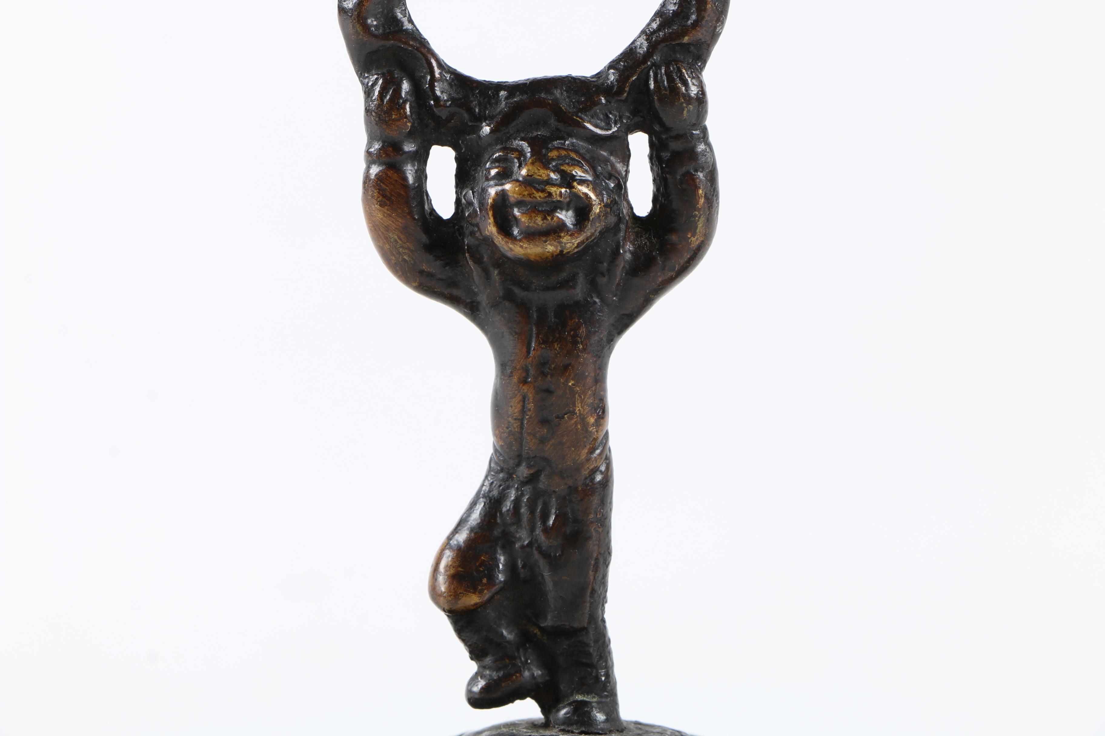 Pair of  Metal Figural Candle Holders