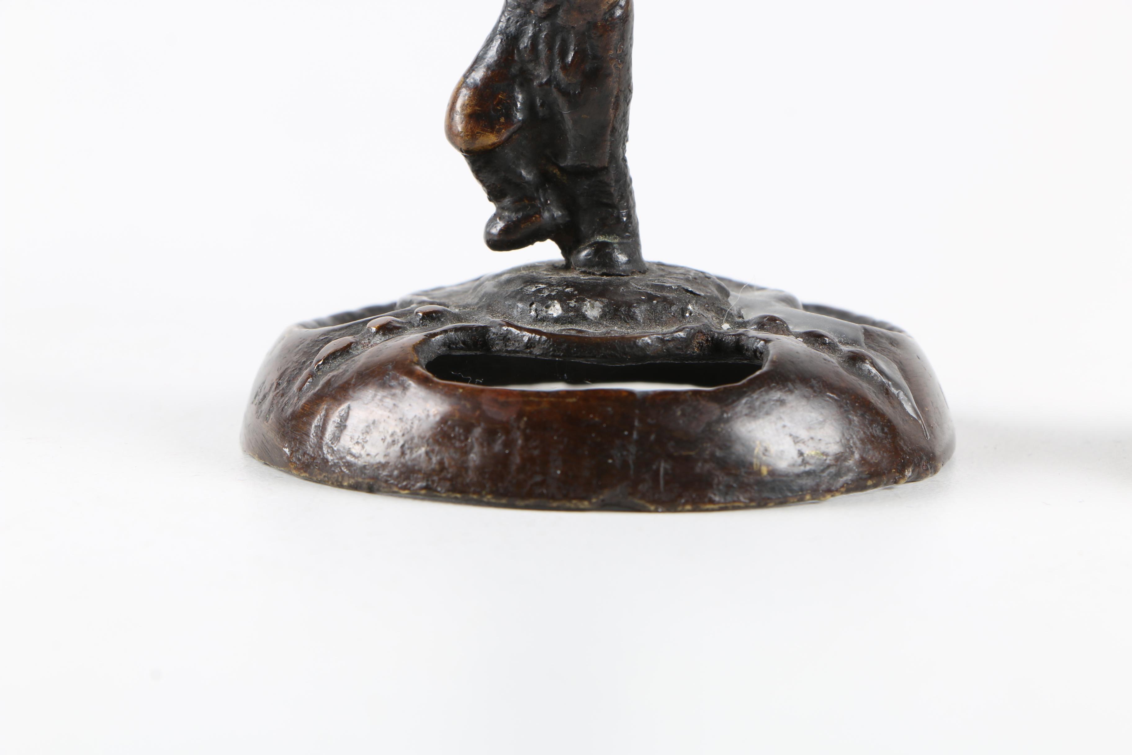 Pair of  Metal Figural Candle Holders