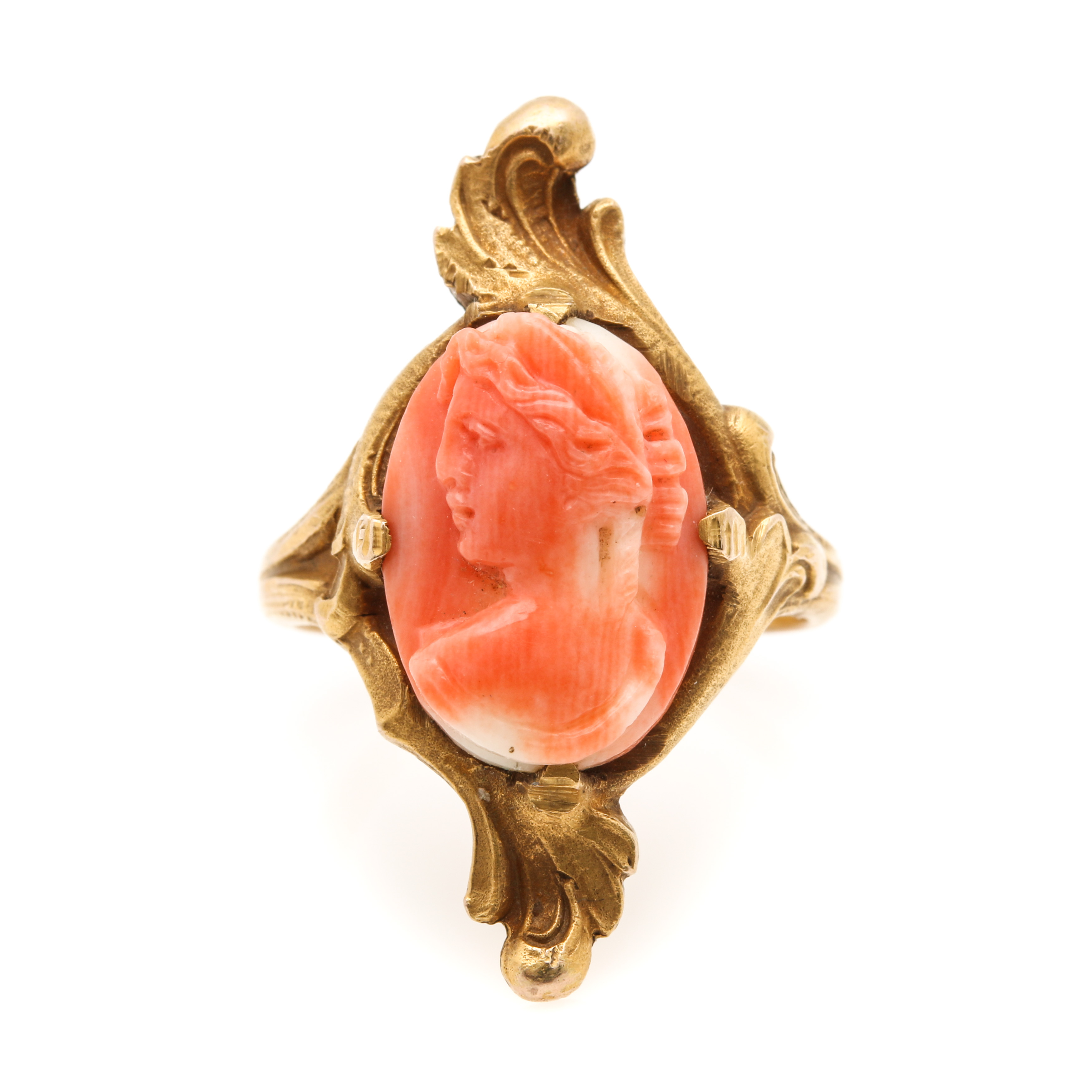14K Yellow Gold Cameo Ring