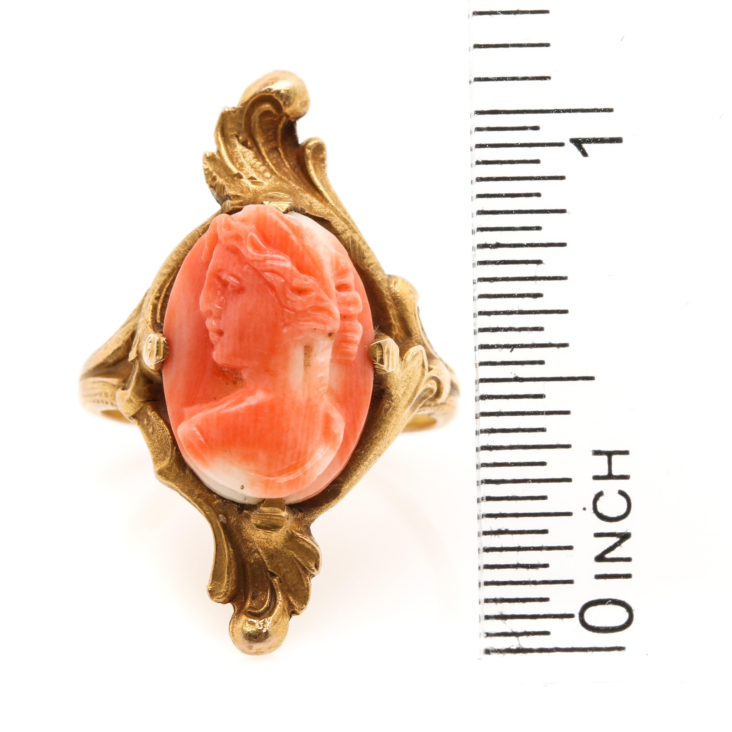 14K Yellow Gold Cameo Ring