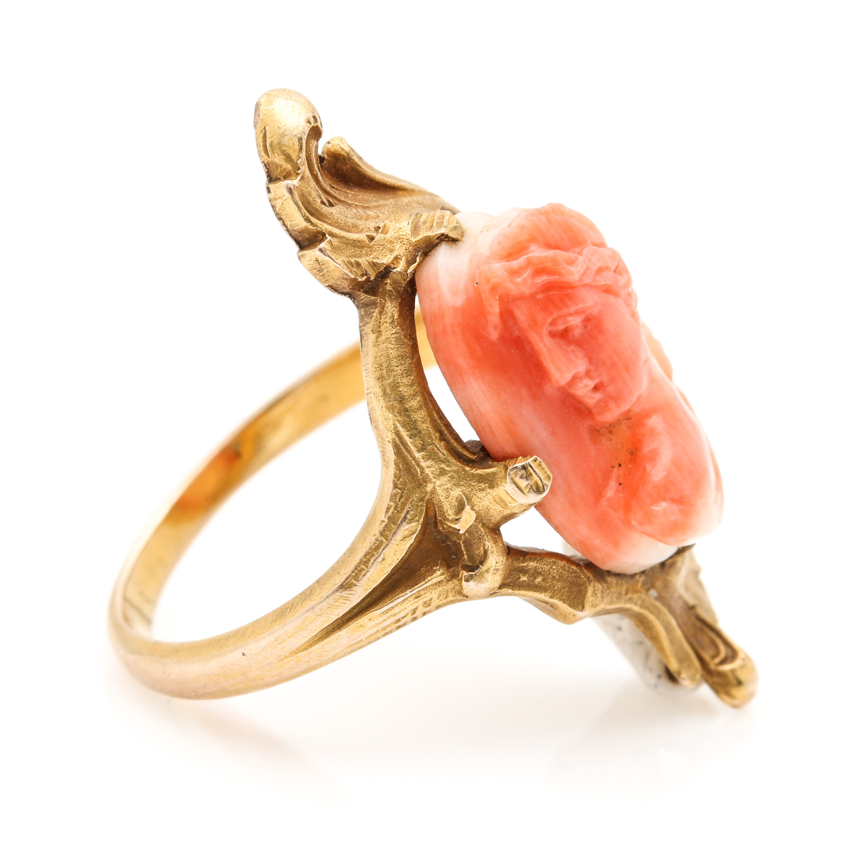 14K Yellow Gold Cameo Ring