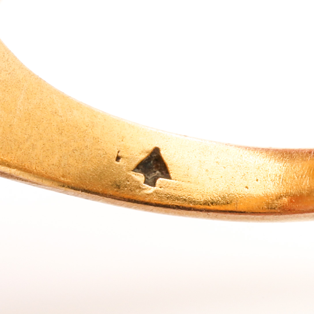 14K Yellow Gold Cameo Ring