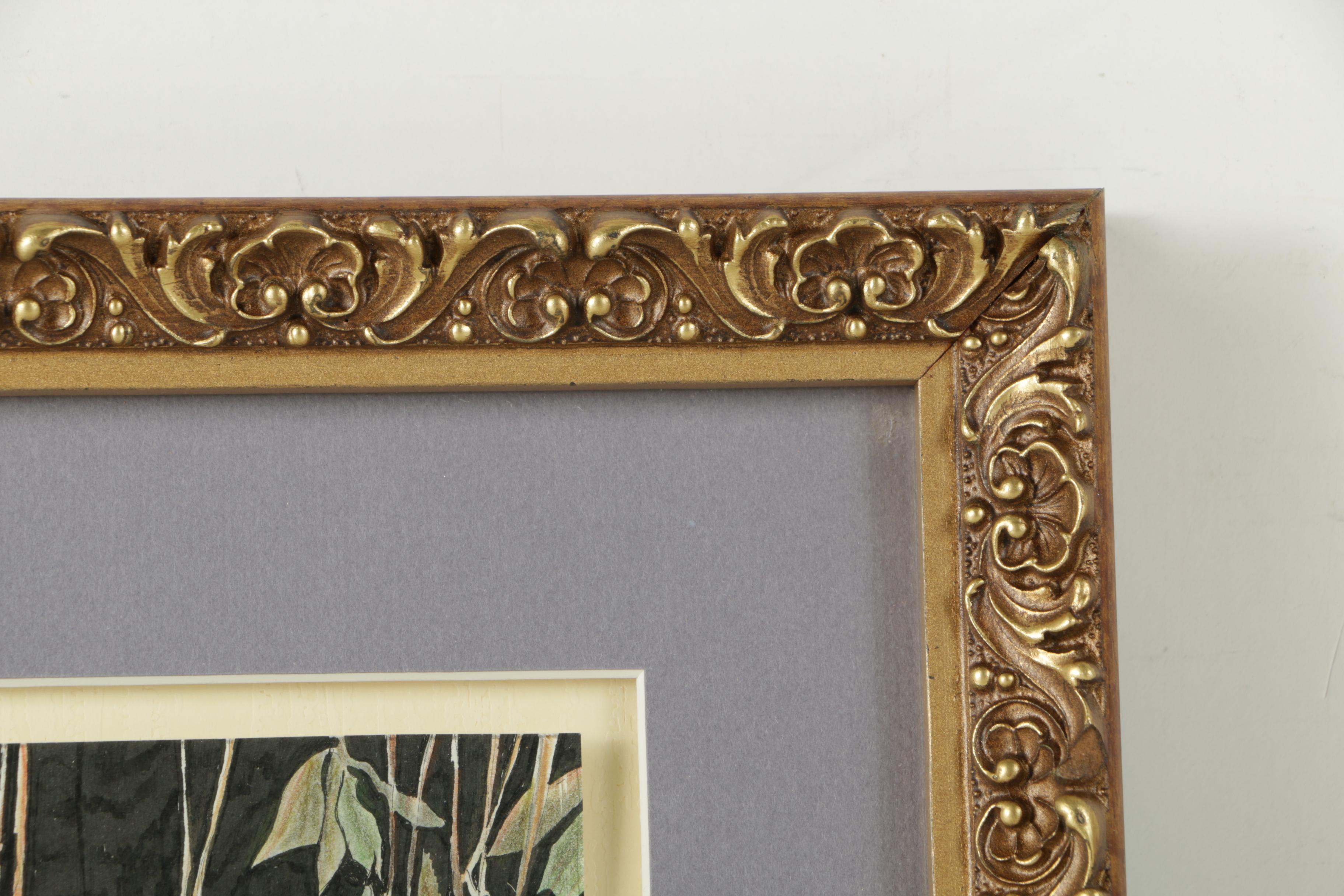 Ink and Colored Pencil Drawing of Butterflies