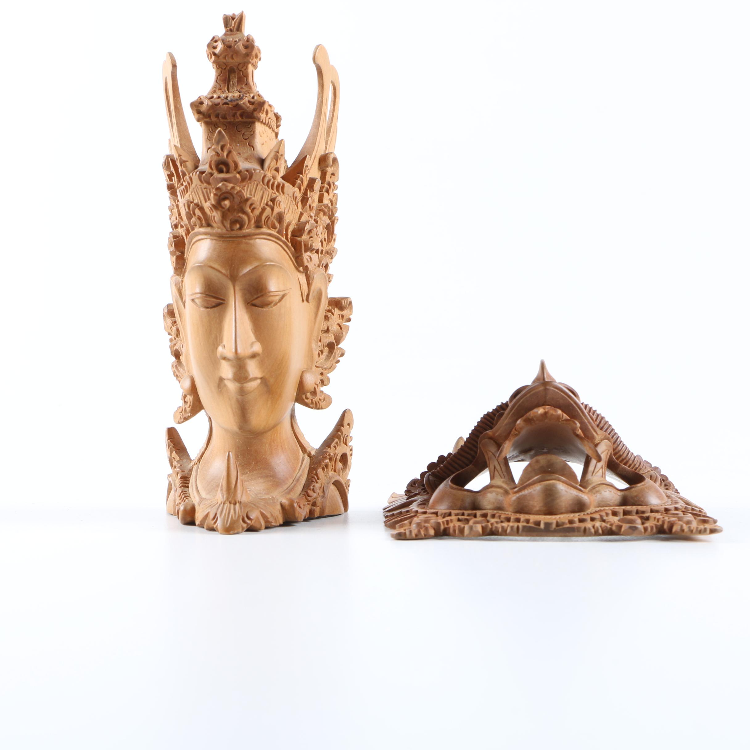 Mupita Balinese Style Wood Carving and Mask