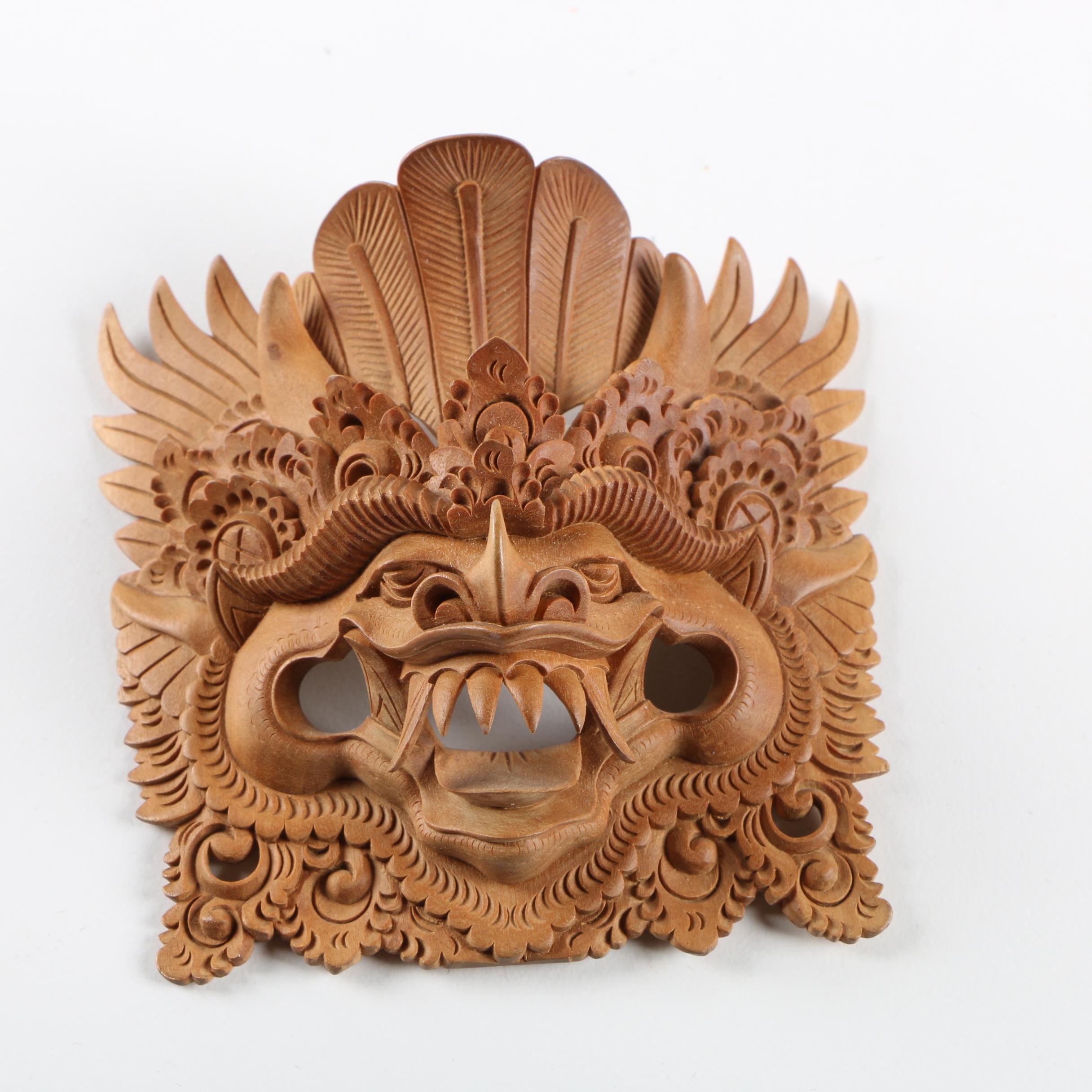 Mupita Balinese Style Wood Carving and Mask