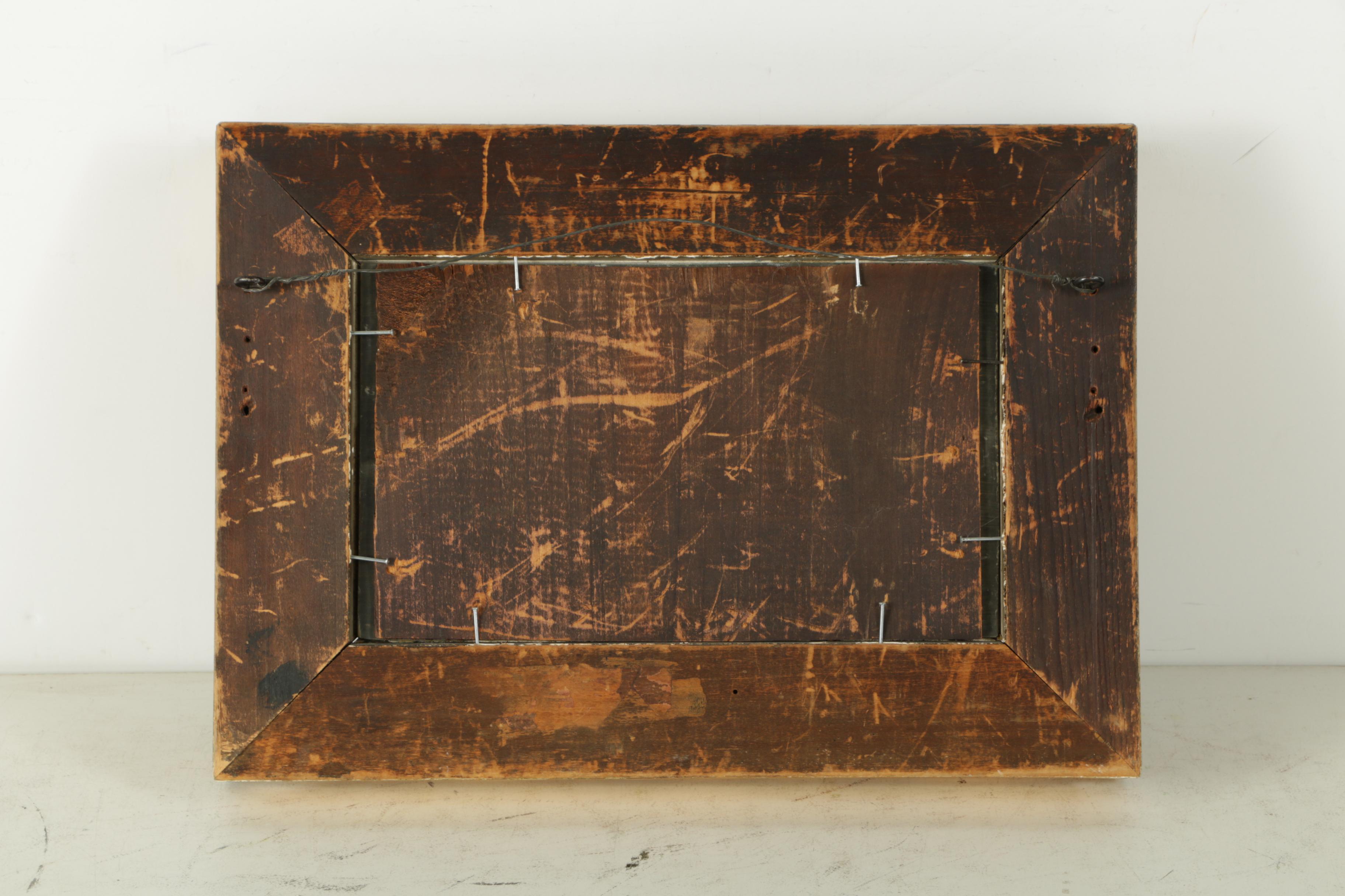 Oil Painting on Panel of a Figural Landscape