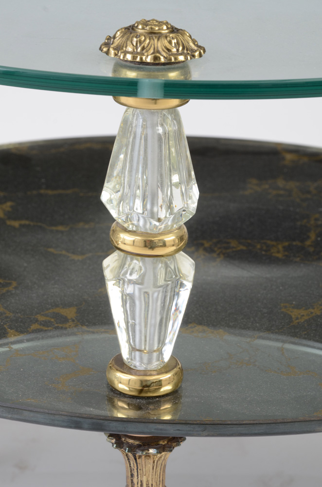 Hollywood Regency Mirrored Glass Coffee Table In The Style Of Goran