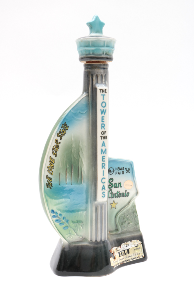 Vintage Jim Beam 1968 San Antonio Towers of the Americas Hemis Fair Decanter