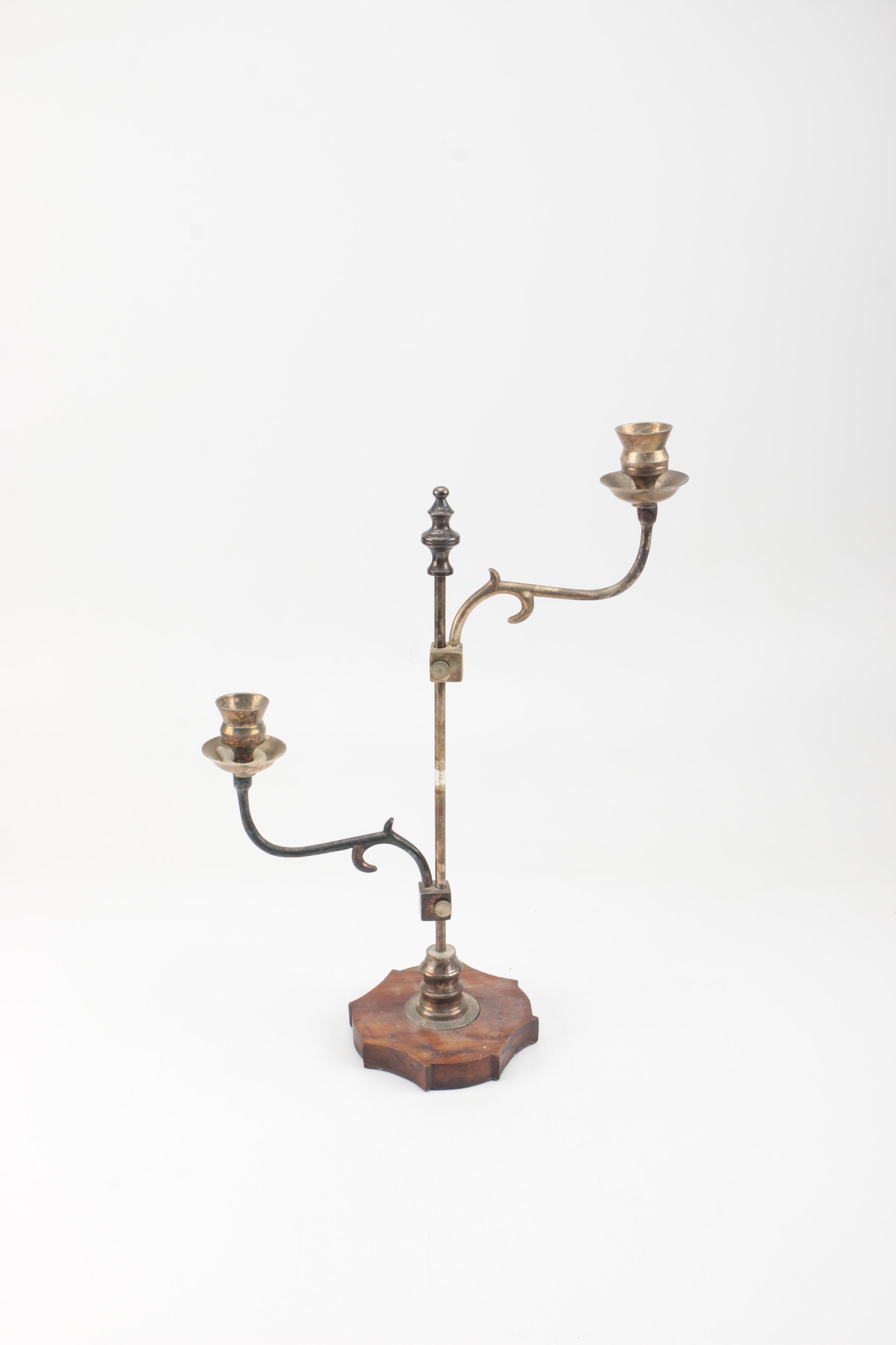 Adjustable Brass Candelabrum
