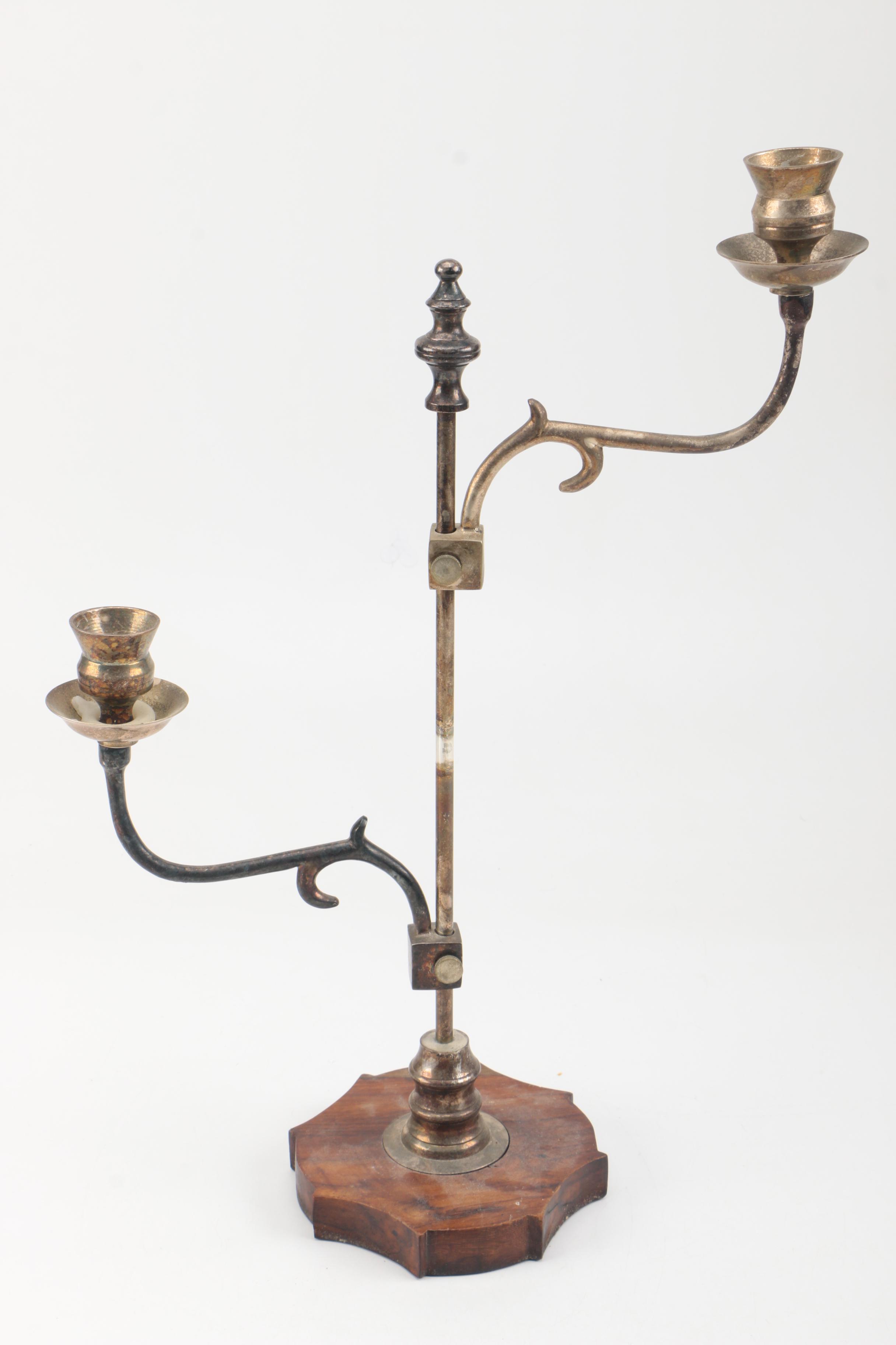 Adjustable Brass Candelabrum