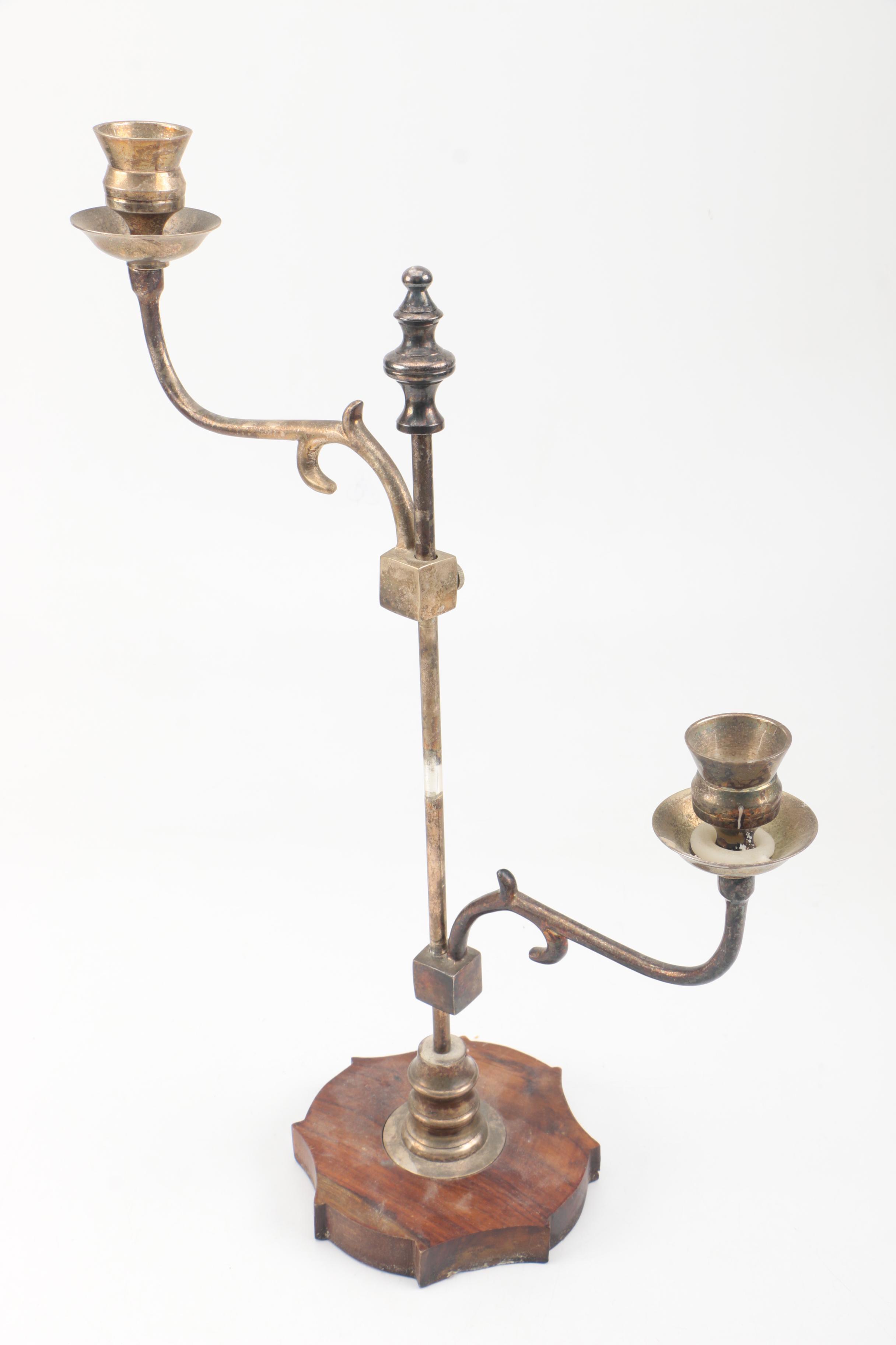 Adjustable Brass Candelabrum