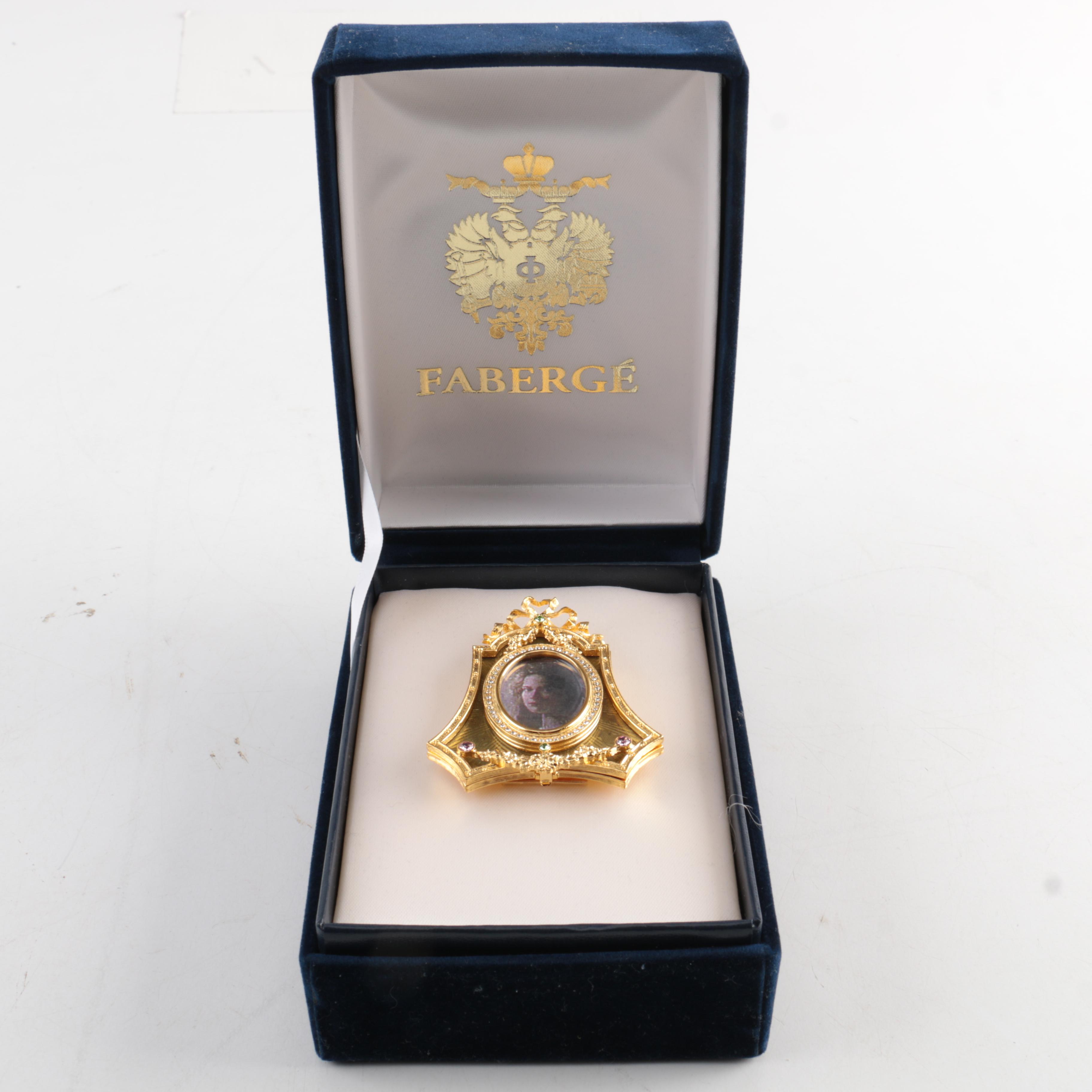 Fabergé Gold Tone Metal Miniature Frame