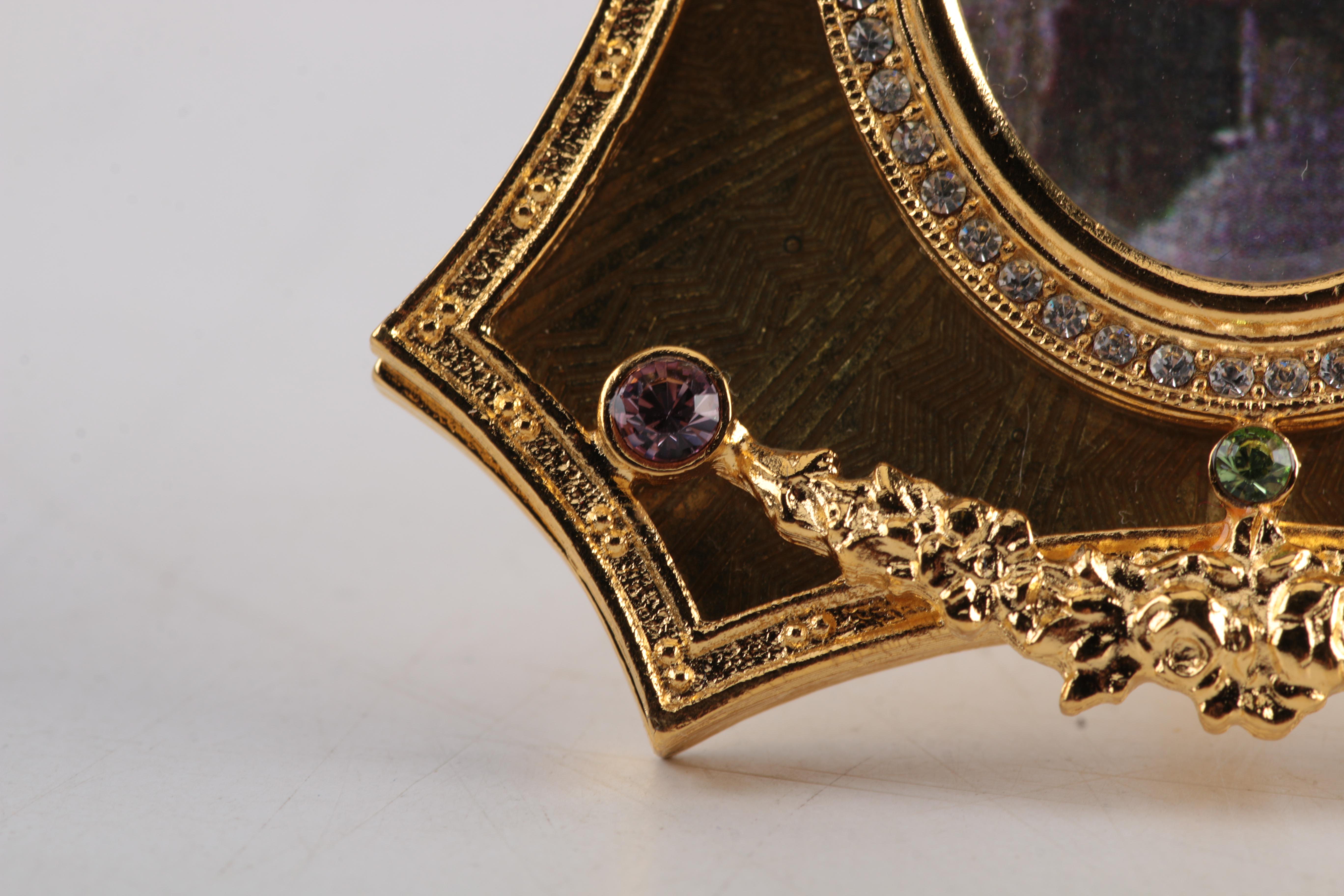 Fabergé Gold Tone Metal Miniature Frame