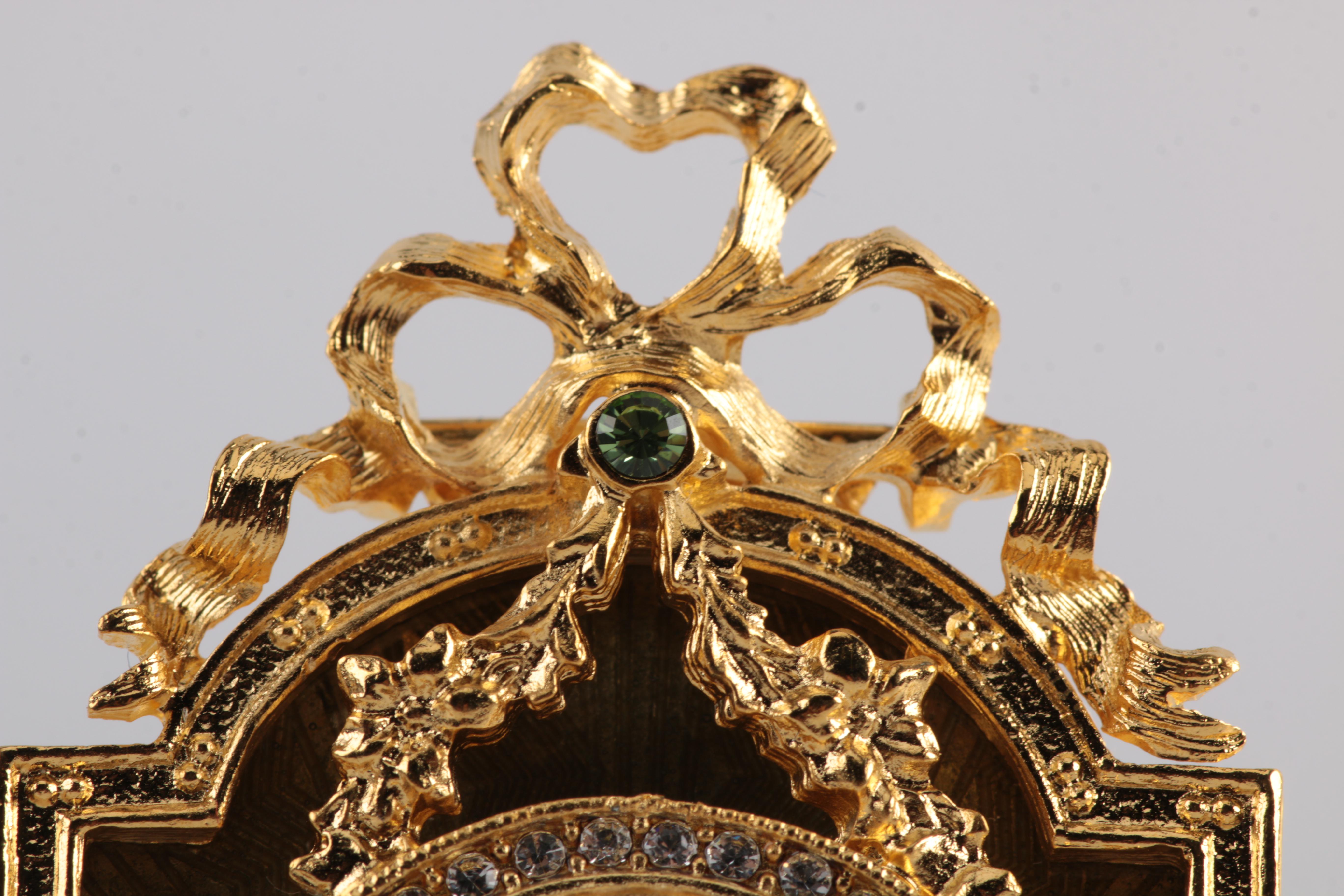 Fabergé Gold Tone Metal Miniature Frame