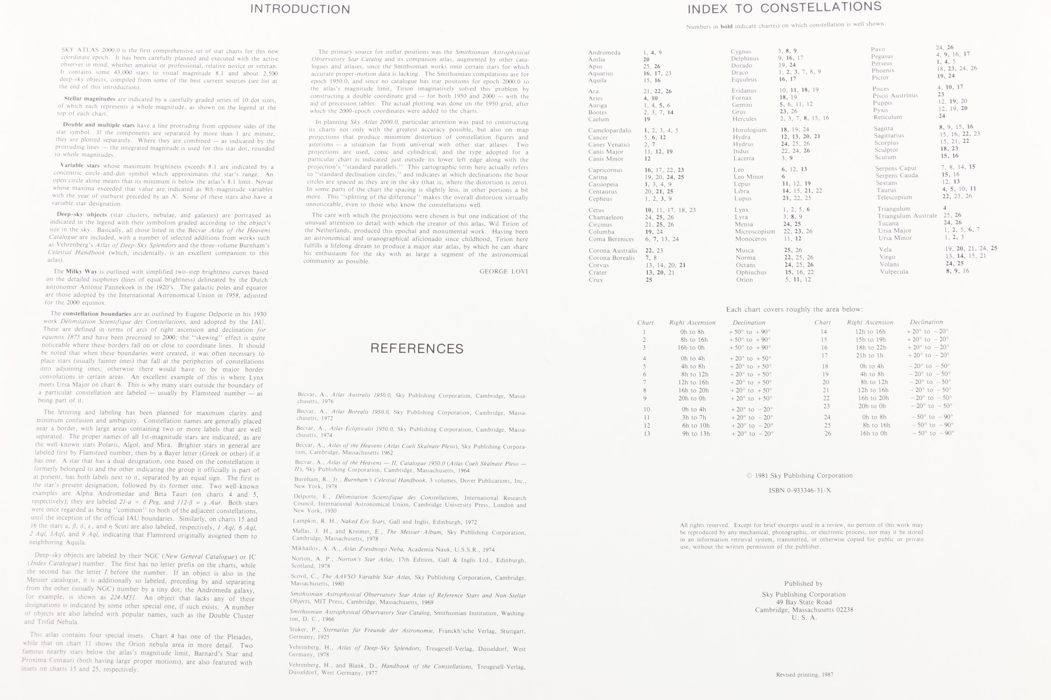 Wil Tirion Sky Atlas 2000.0 Desk Edition