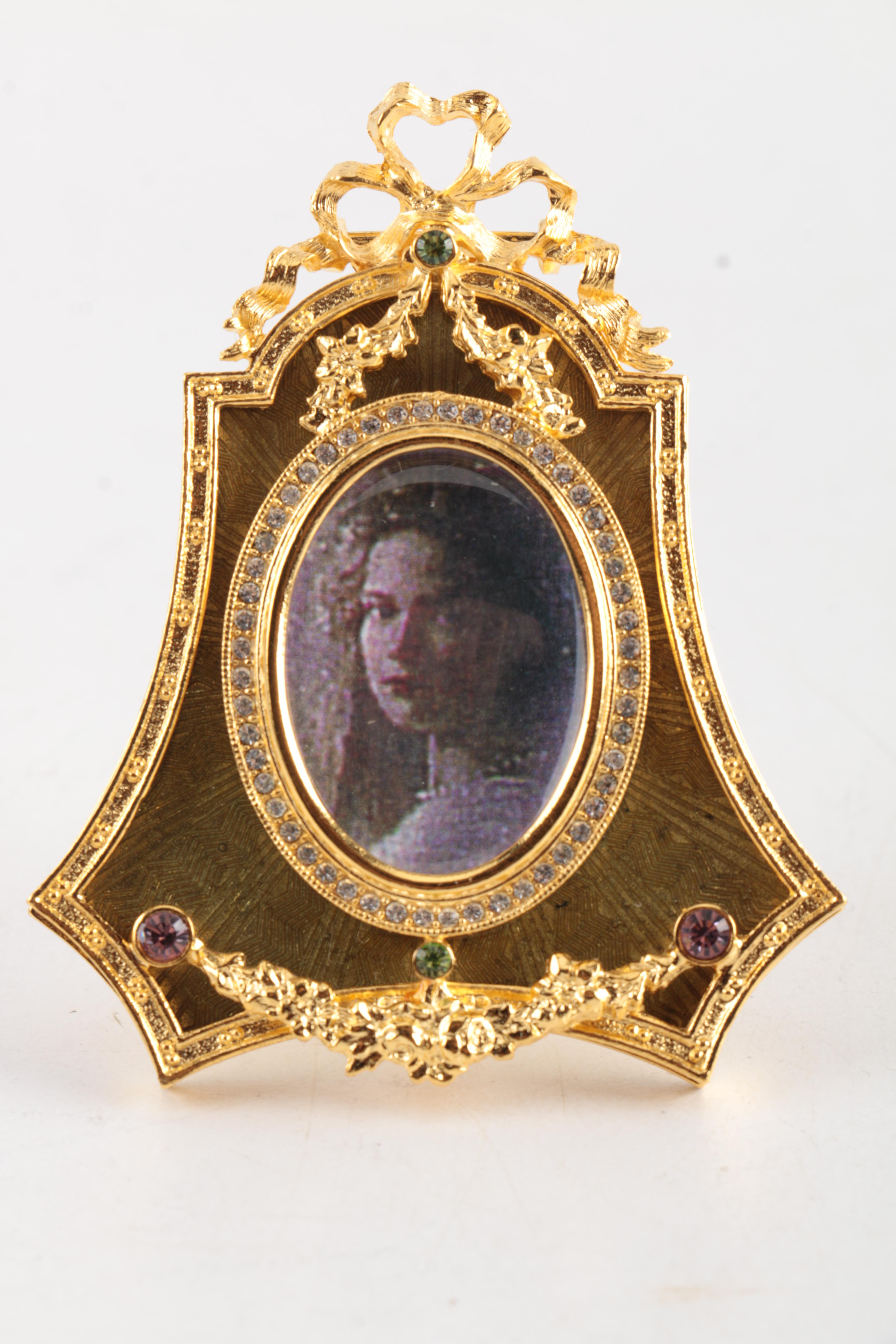 Fabergé Gold Tone Metal Miniature Frame