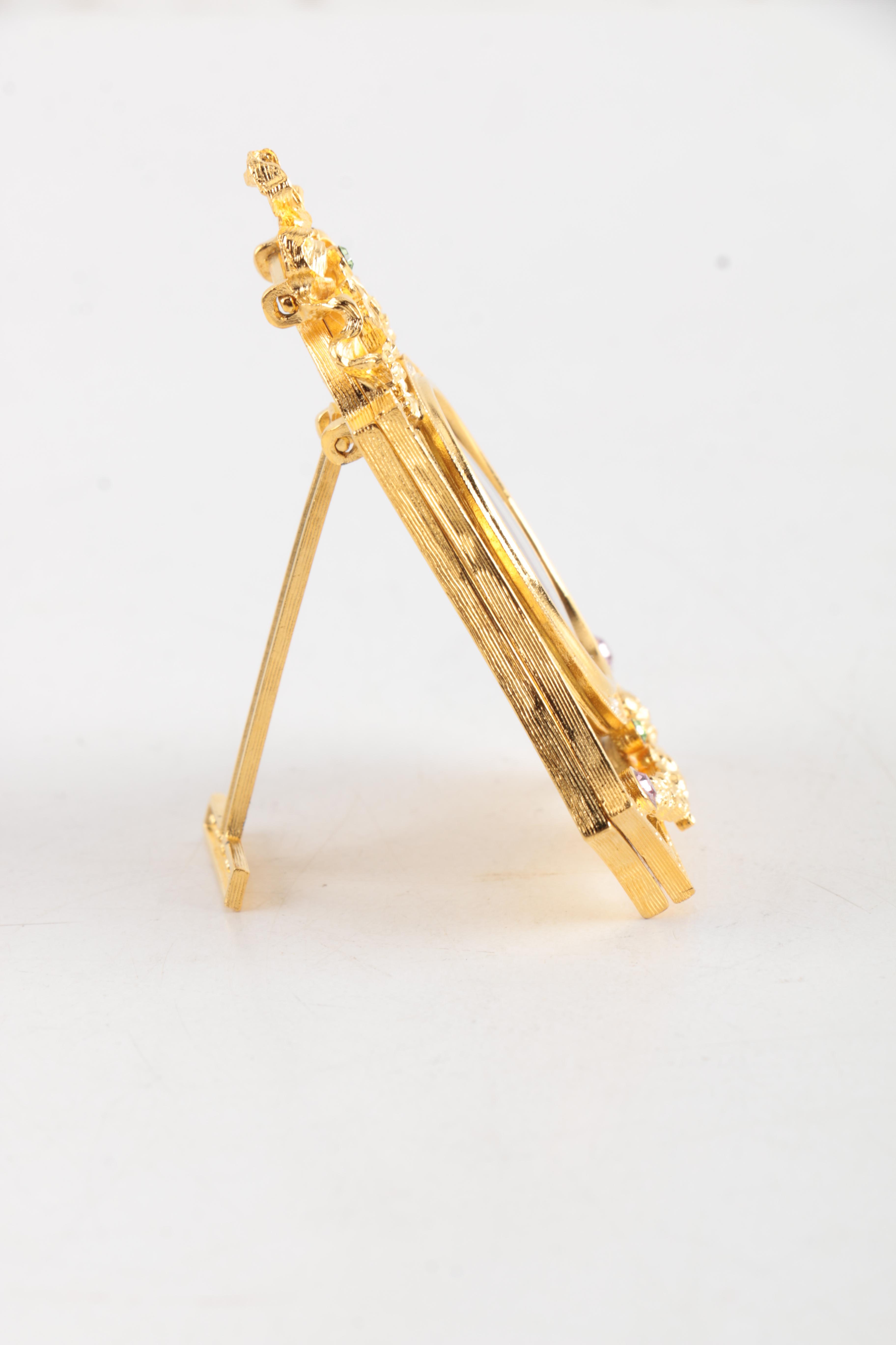 Fabergé Gold Tone Metal Miniature Frame