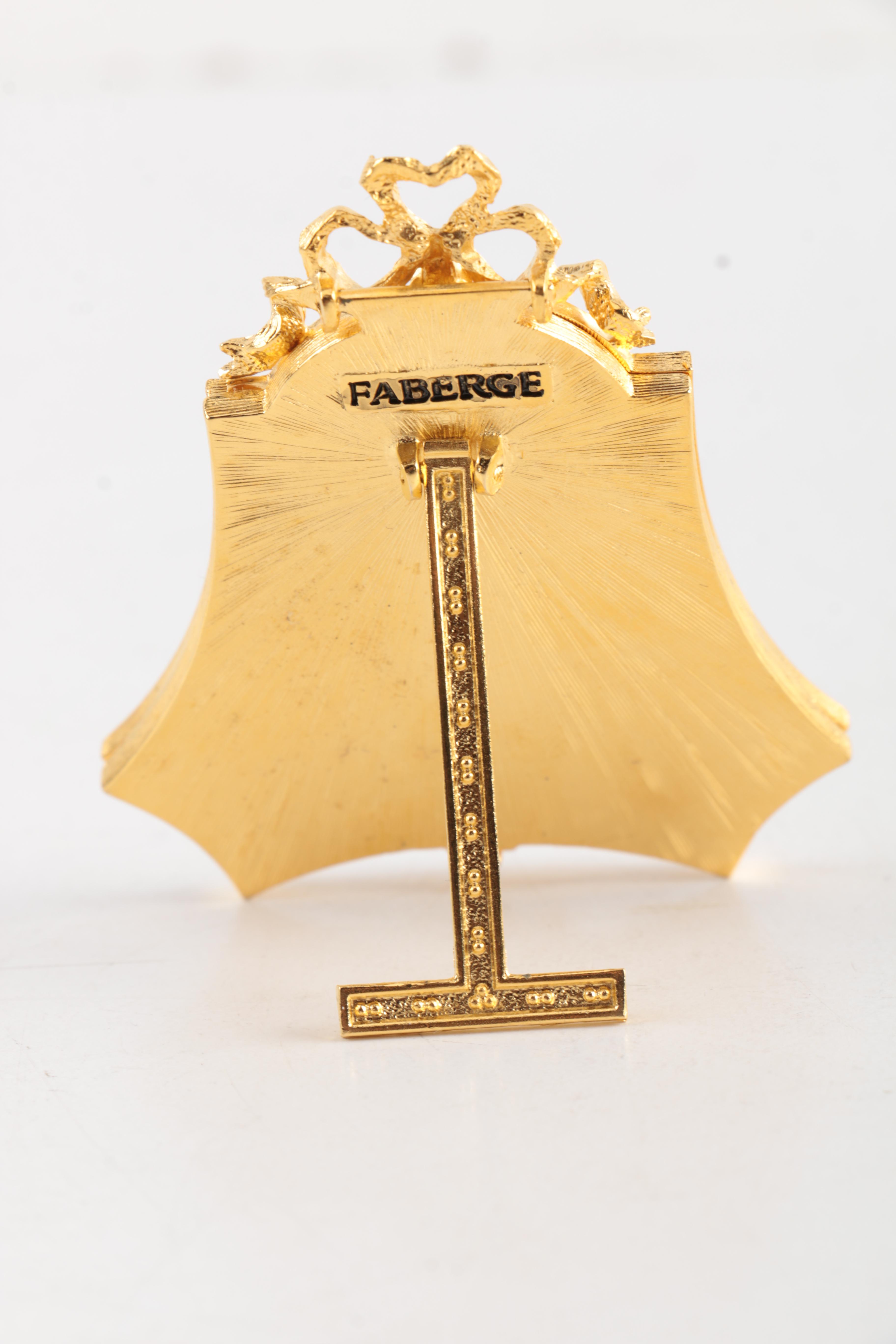 Fabergé Gold Tone Metal Miniature Frame