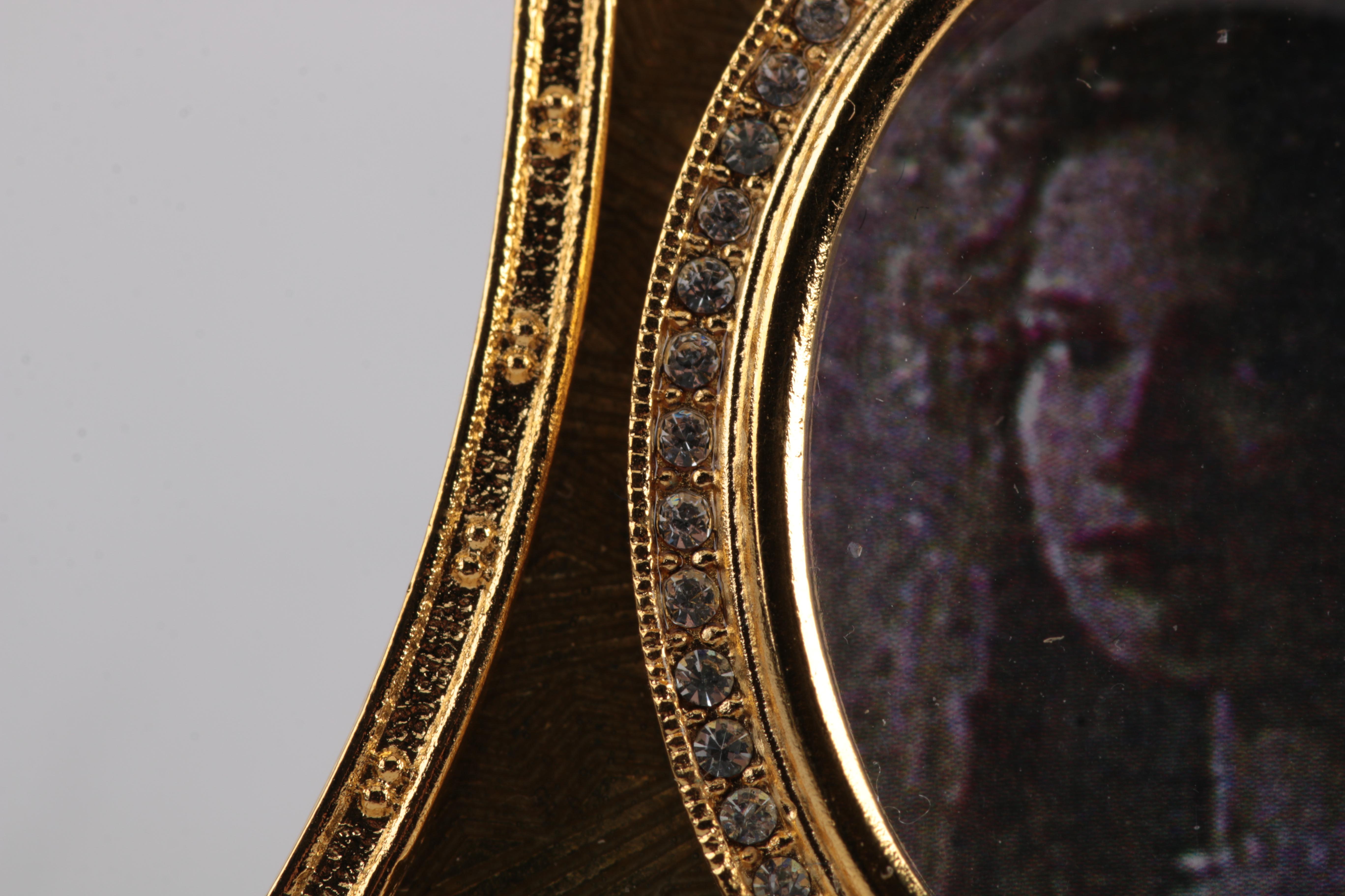 Fabergé Gold Tone Metal Miniature Frame