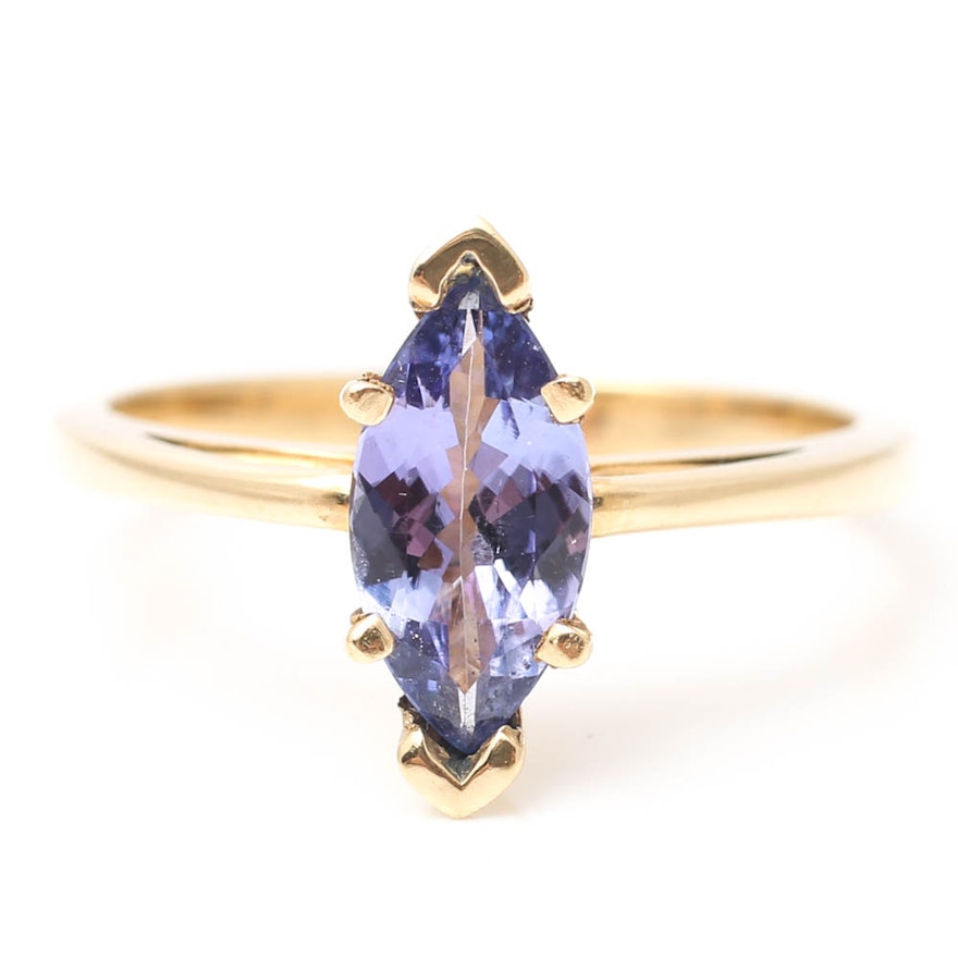 14K Yellow Gold Tanzanite Ring