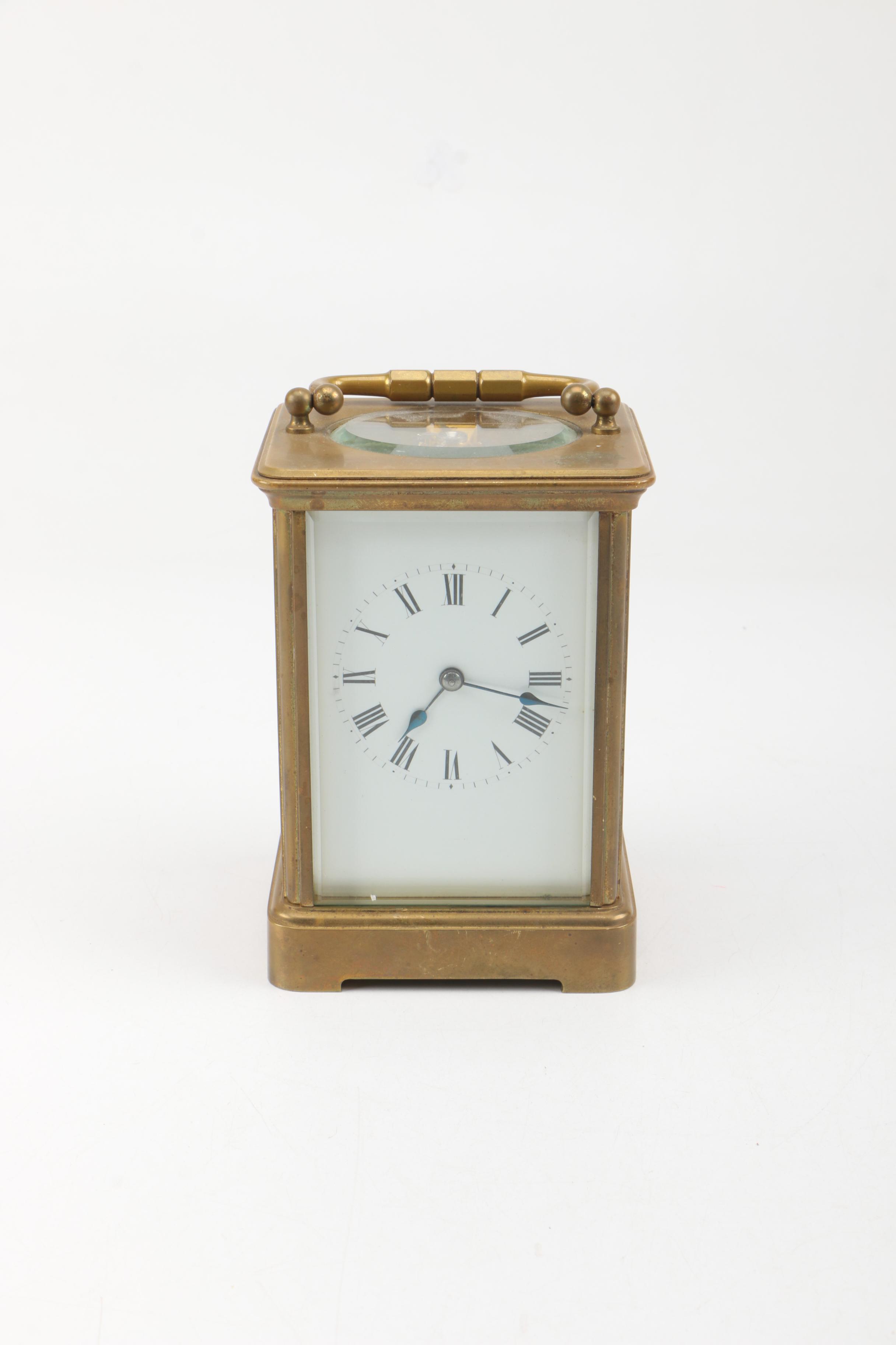 Glass and Metal Carriage Clock