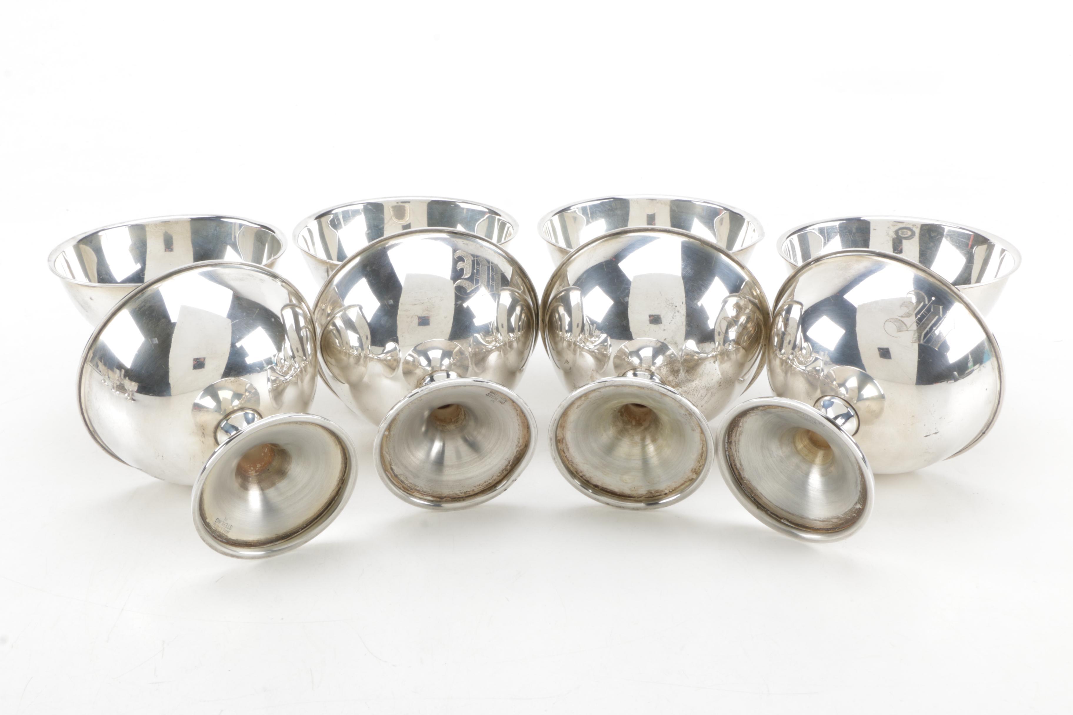 Set of Wallace Sterling Silver Dessert Cups