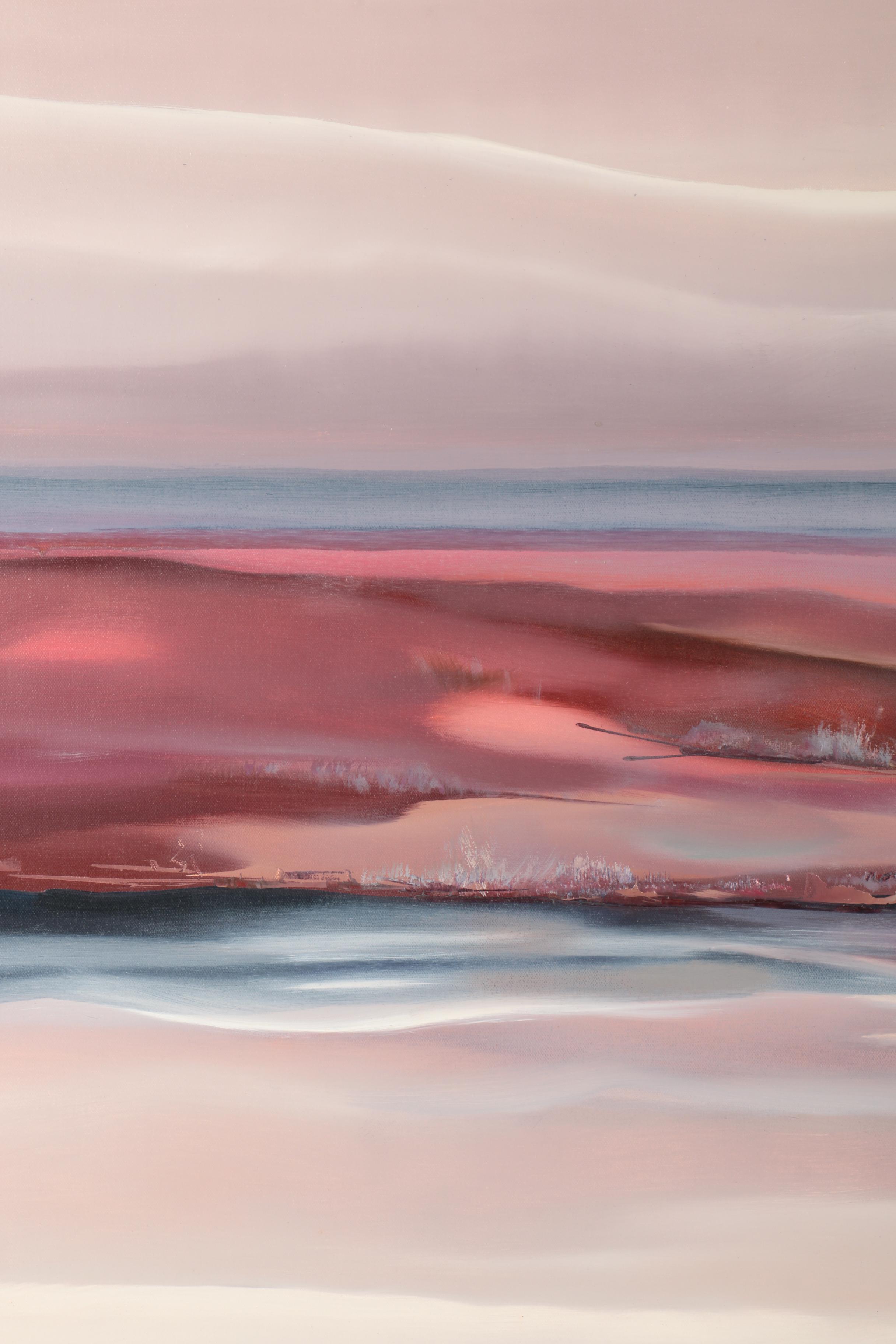 Oil Painting on Canvas Diptych of Seashore