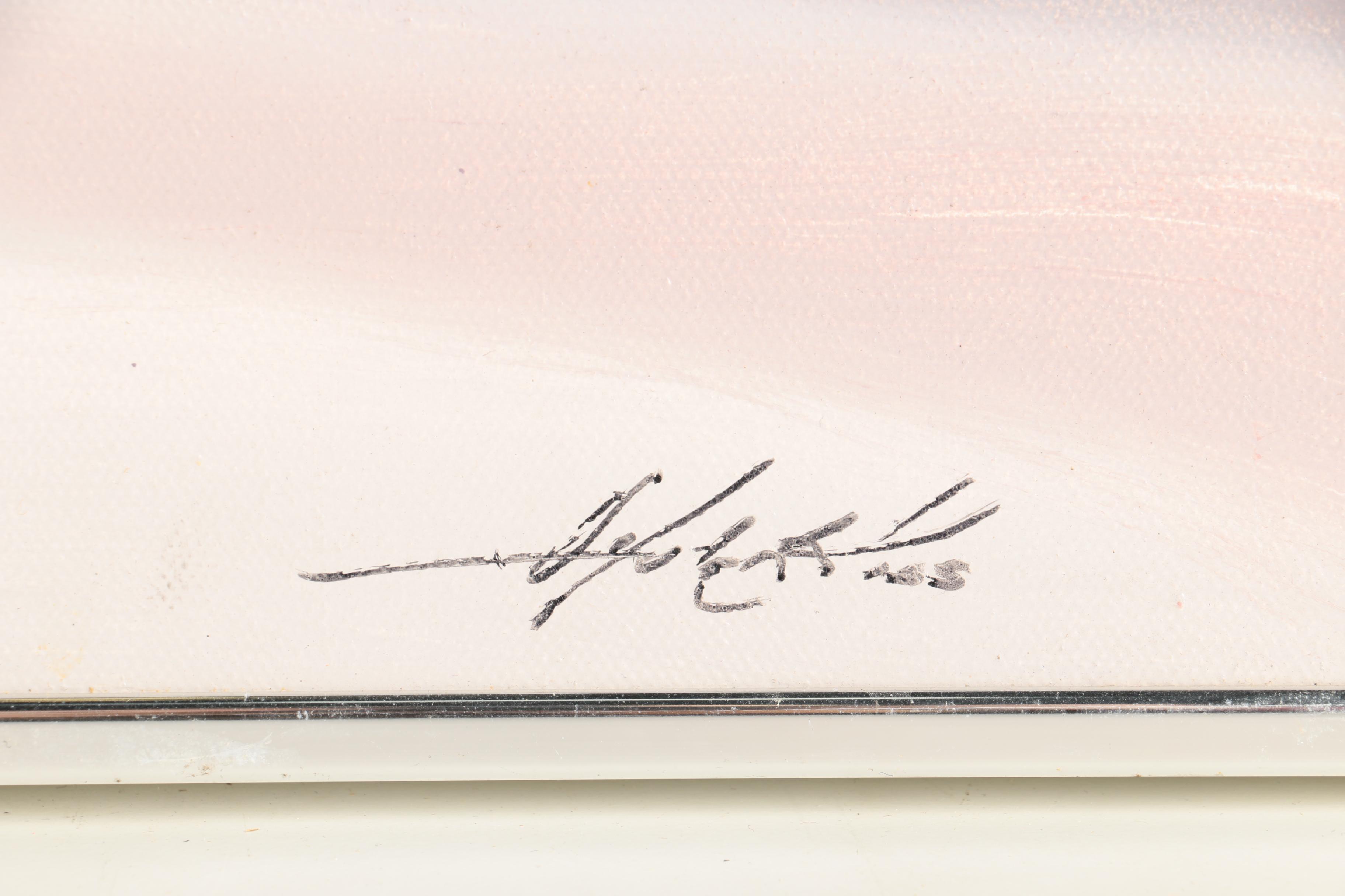 Oil Painting on Canvas Diptych of Seashore