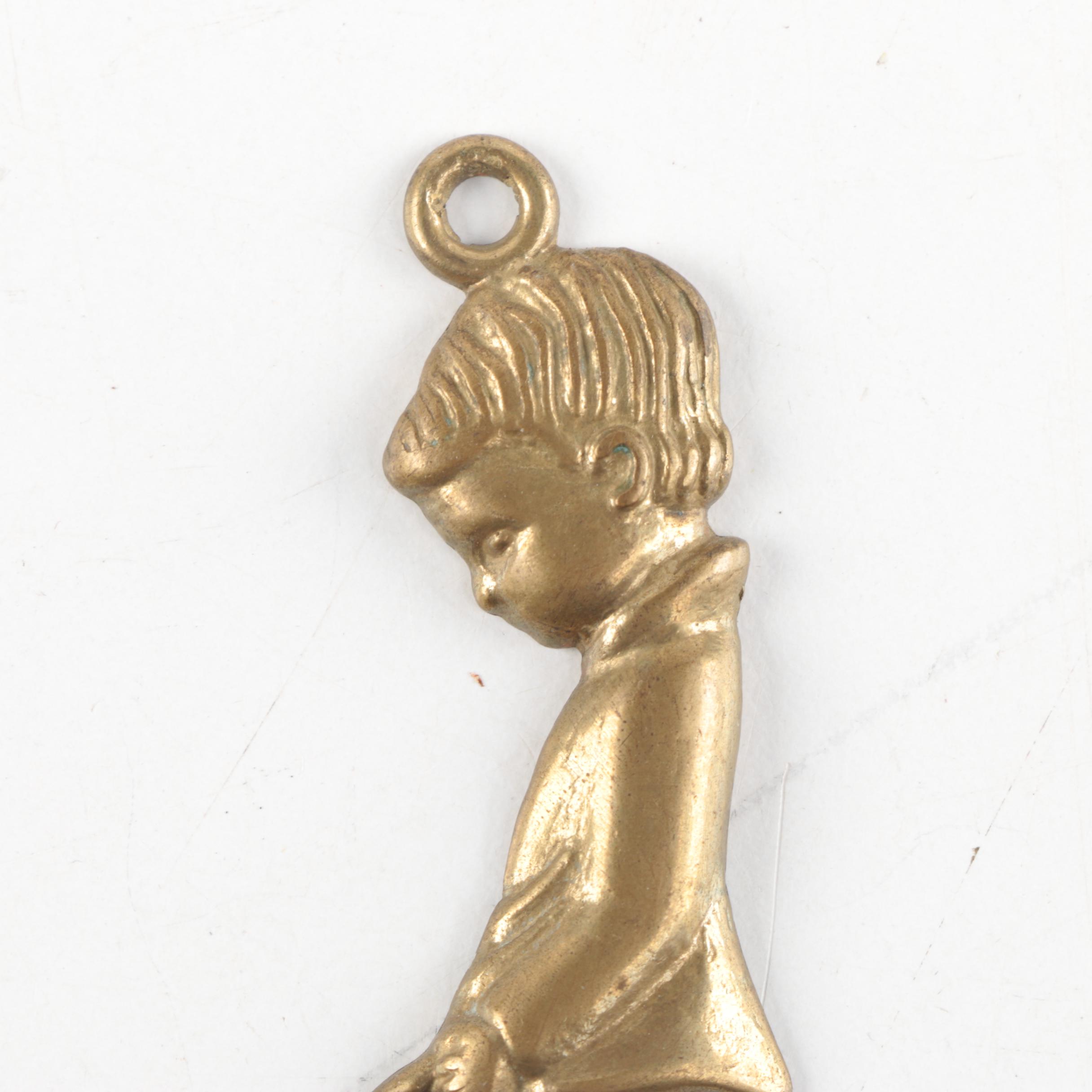 Italian Brass Figural Wall Hook