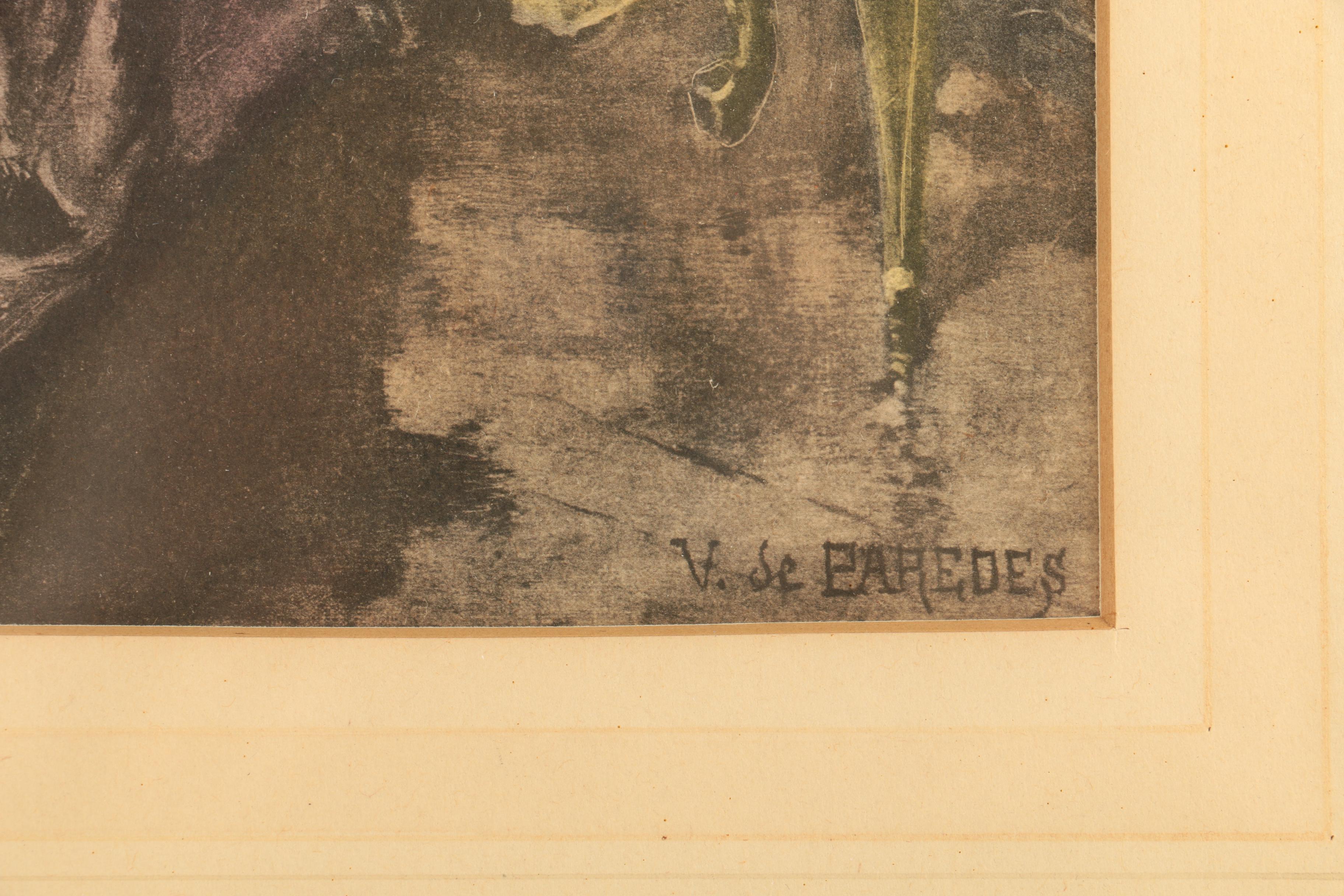 Aquatint after Vincent De Garcia Paredes "A Recital with Handel"