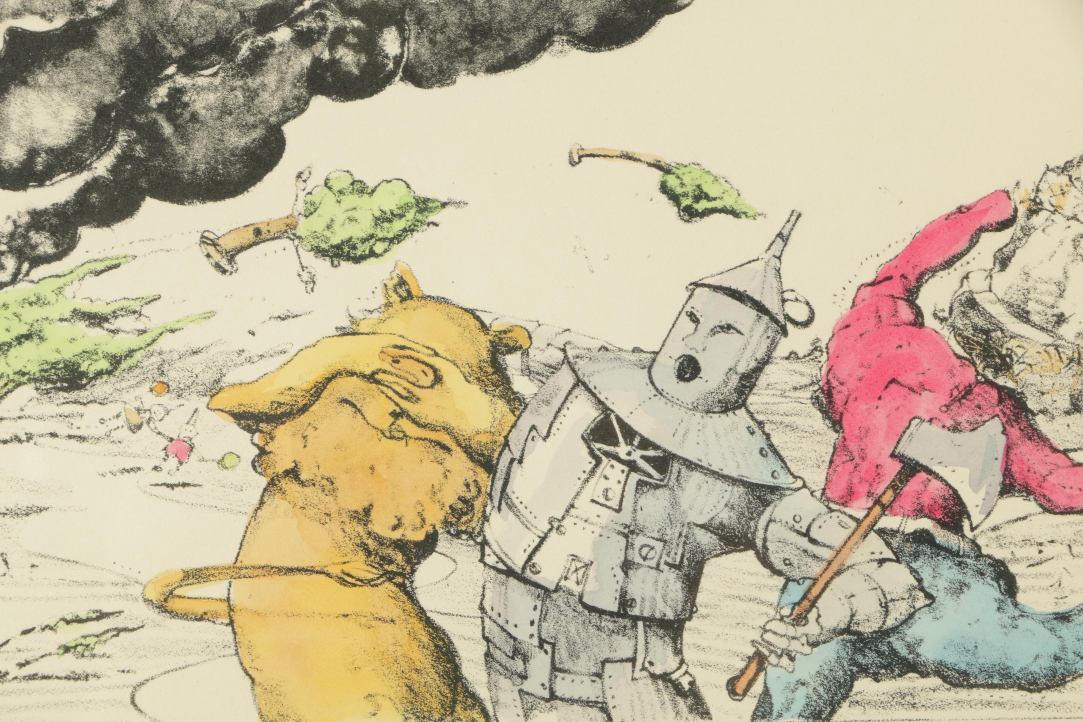 Bo Sterk Artist Proof Hand Colored Lithograph "Hurricane in Oz"