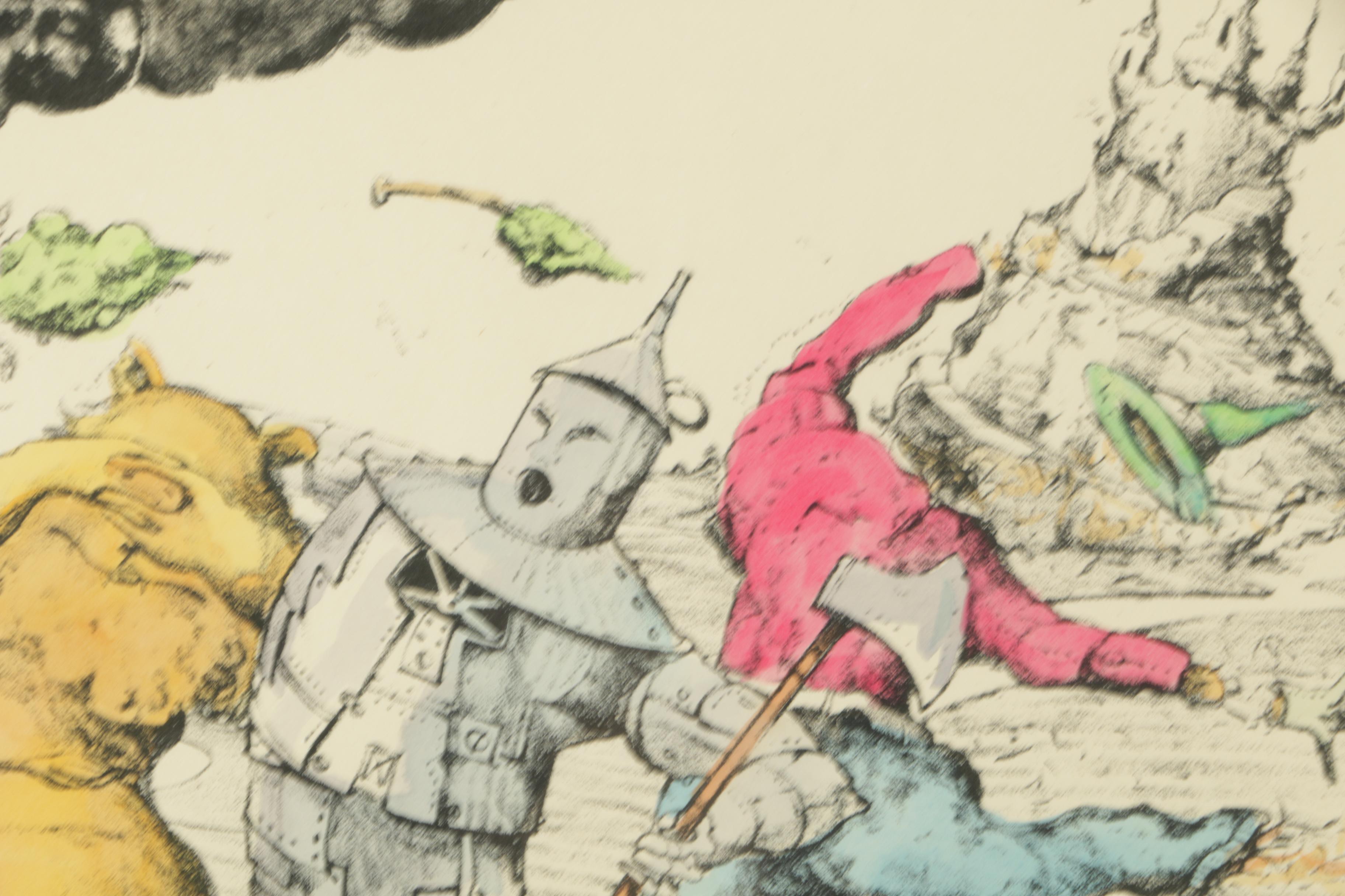 Bo Sterk Artist Proof Hand Colored Lithograph "Hurricane in Oz"