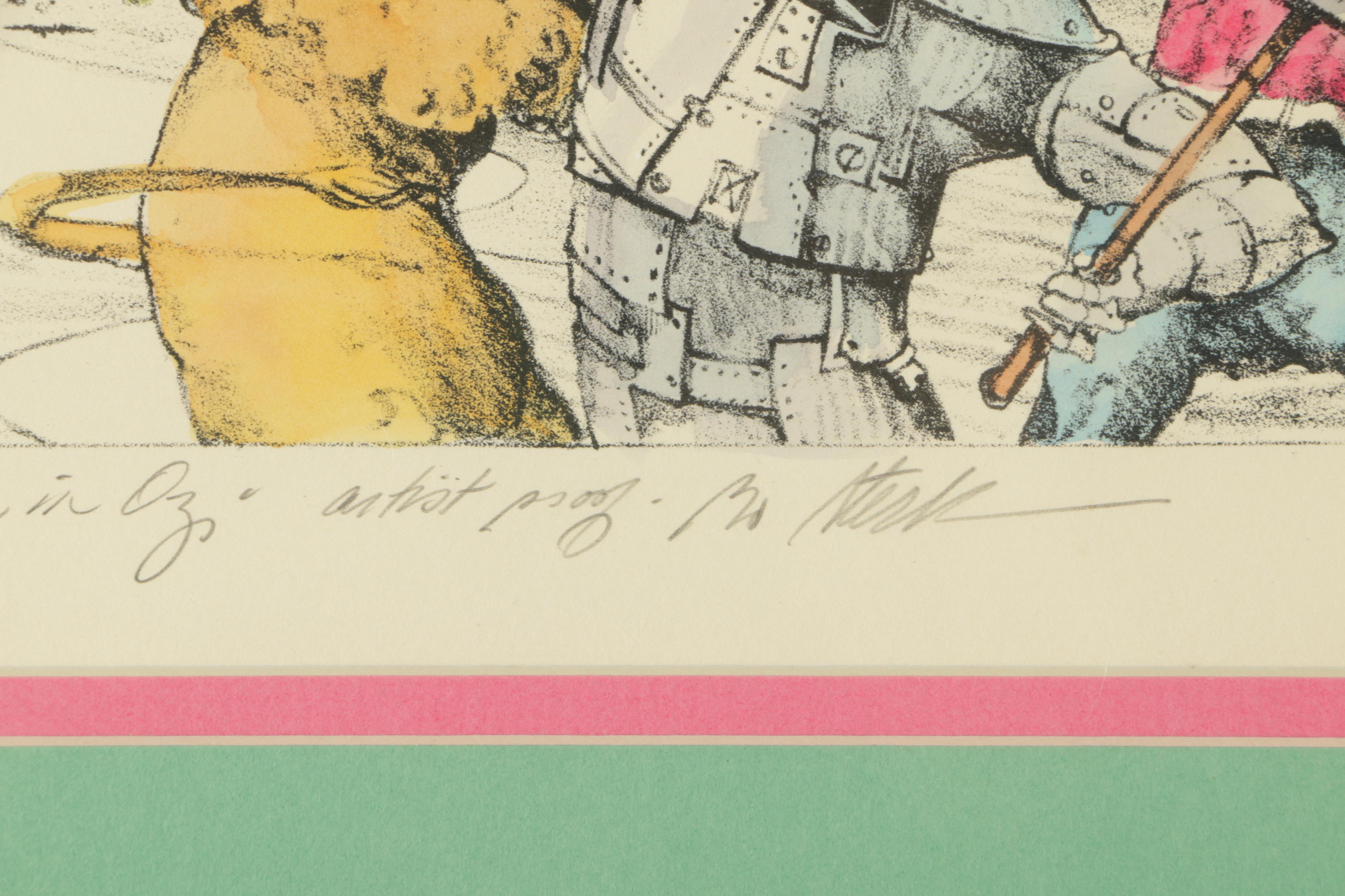 Bo Sterk Artist Proof Hand Colored Lithograph "Hurricane in Oz"