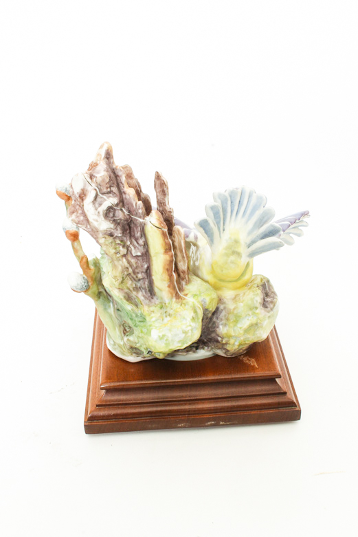 Pair Dorothy Doughty for Royal Worcester Blue Tit Bird Figurines