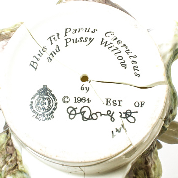 Pair Dorothy Doughty for Royal Worcester Blue Tit Bird Figurines