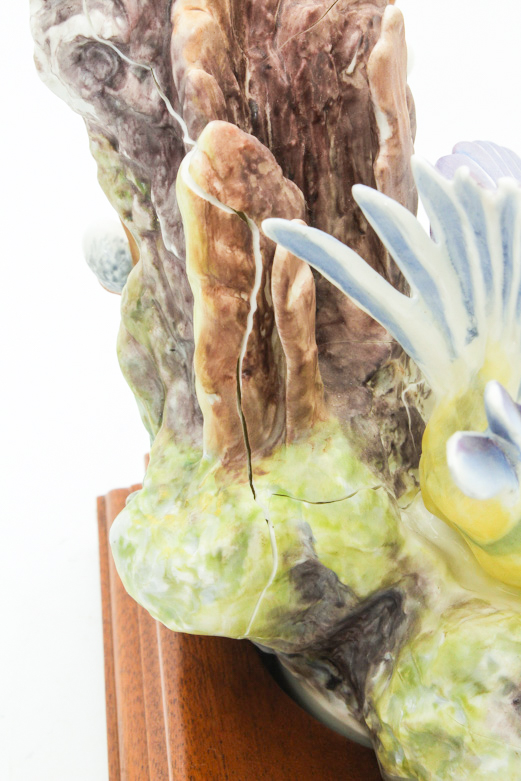 Pair Dorothy Doughty for Royal Worcester Blue Tit Bird Figurines