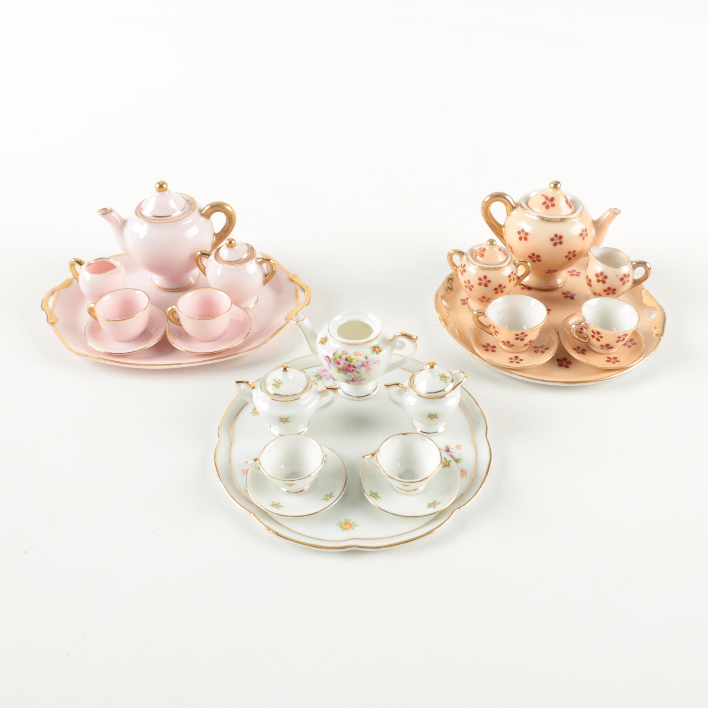 Three Miniature Occupied Japan China Tea Sets