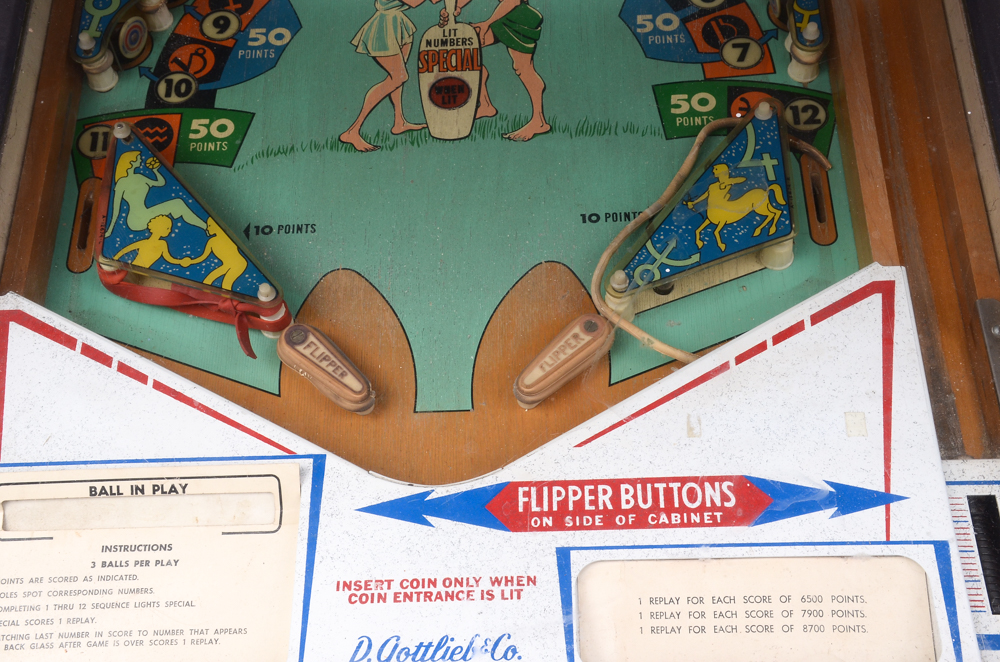1970 Gottlieb "Aquarius" Zodiac Theme Pinball Machine