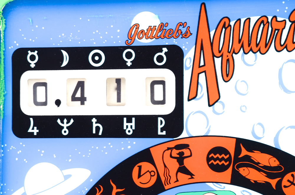 1970 Gottlieb "Aquarius" Zodiac Theme Pinball Machine