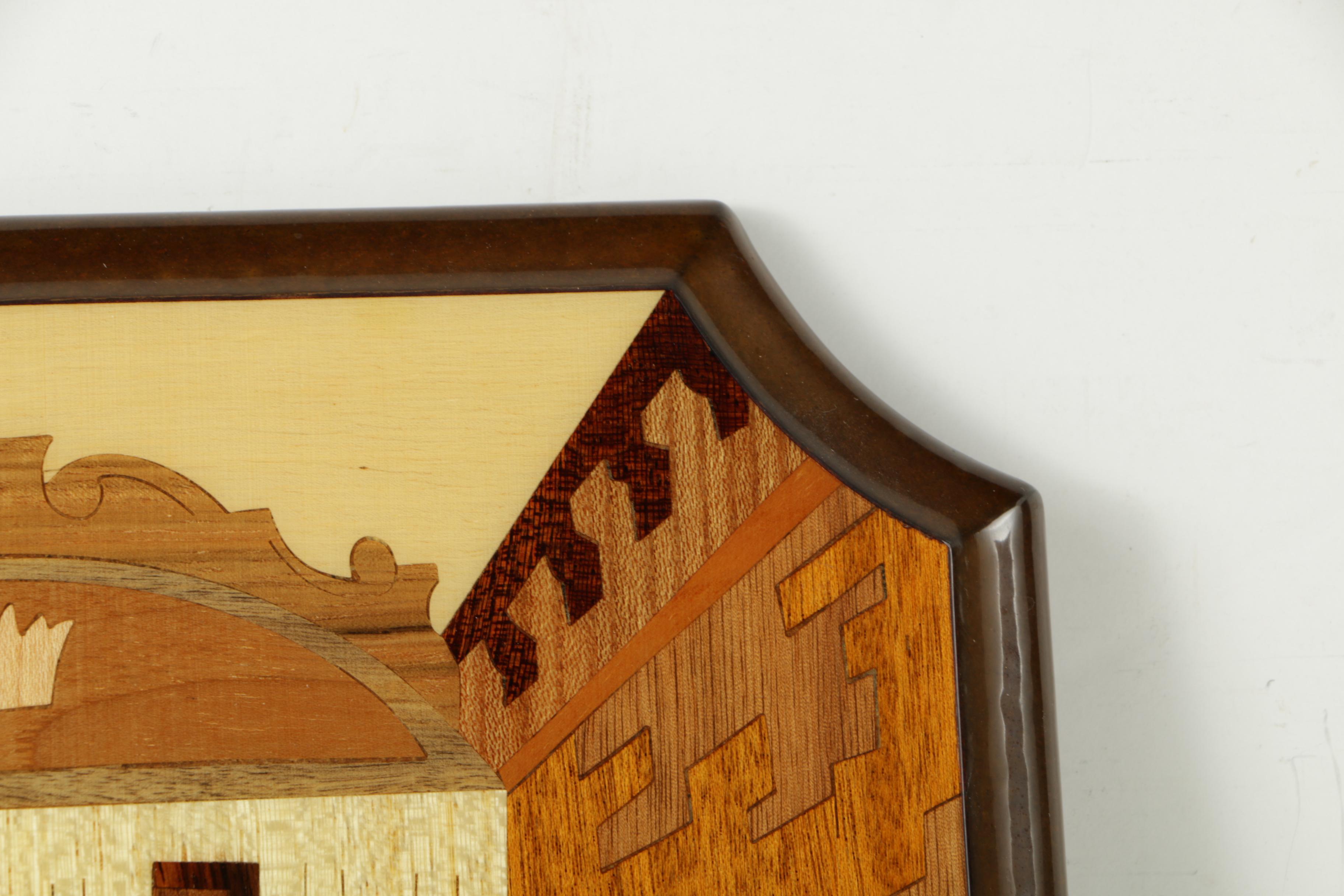 Stained Wood Collage of Gondola on a Canal