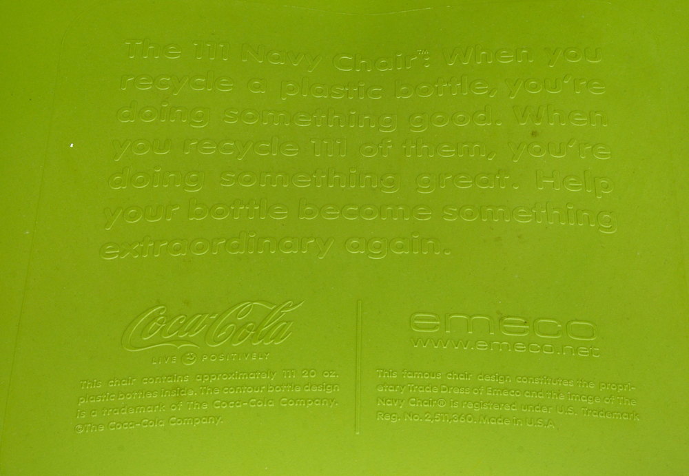 Set of Six Green "111-Navy" Recycled Chairs