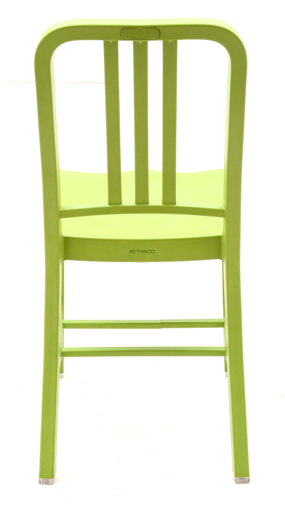 Set of Four Green "111-Navy" Recycled Chairs