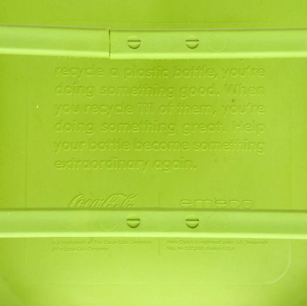 Set of Four Green "111-Navy" Recycled Chairs