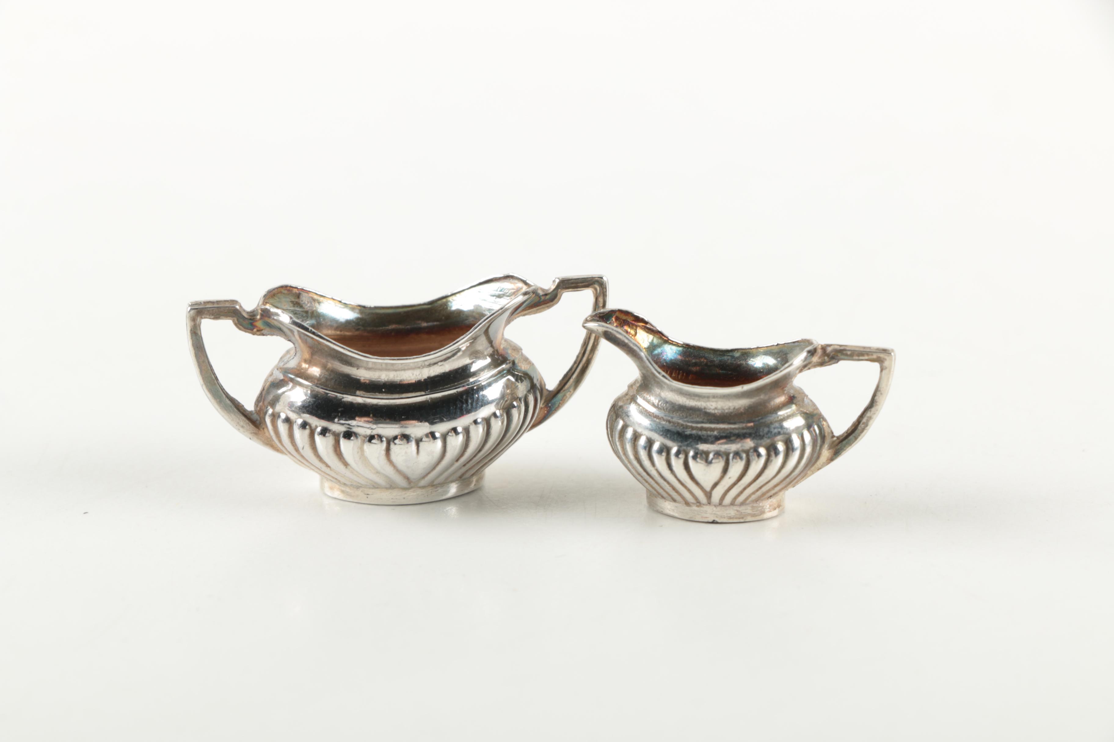 1968 A. Marston & Co. British Miniature Sterling Silver Coffee and Tea Service