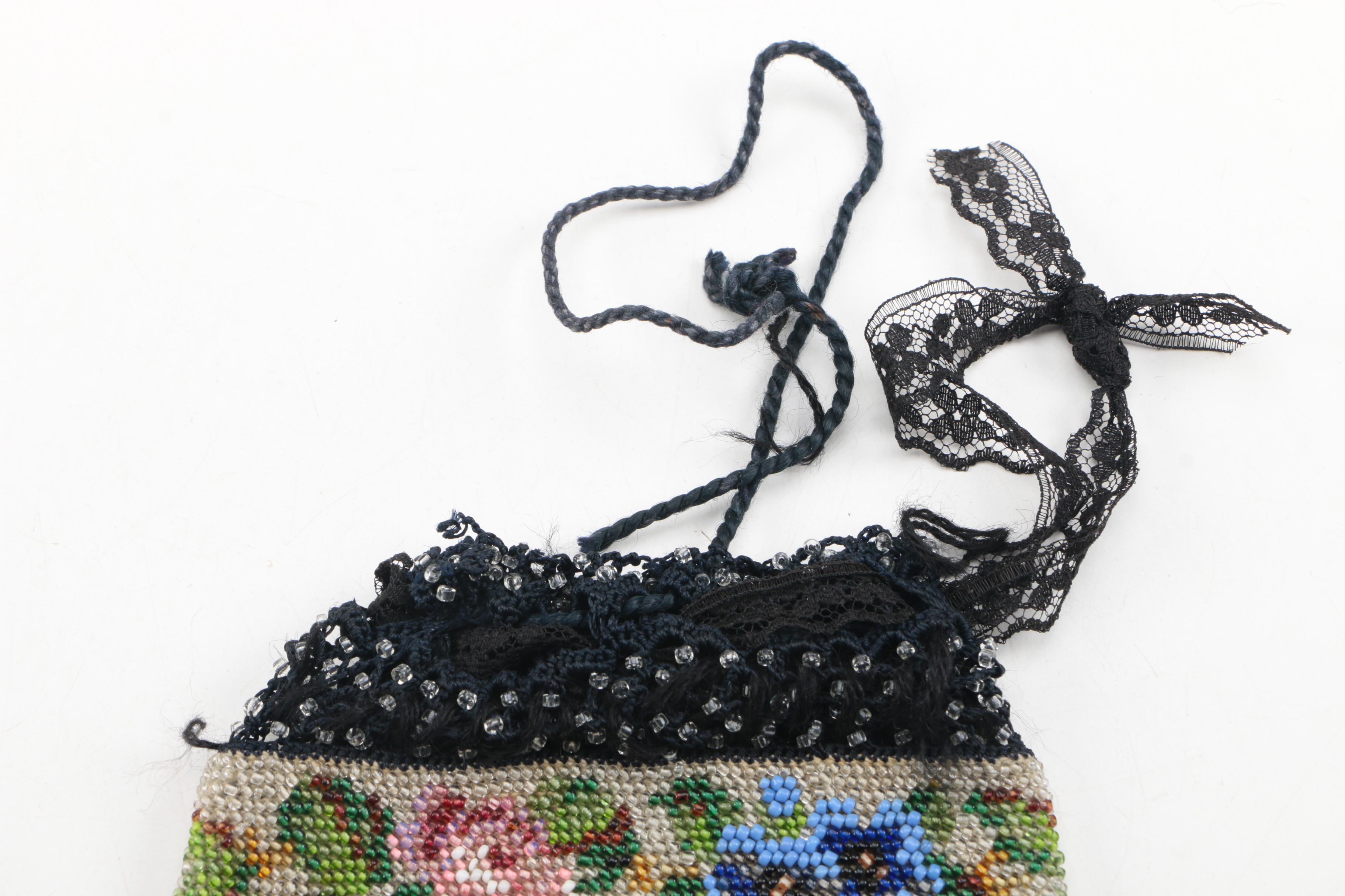 Antique Victorian Era Beaded Reticule Handbags