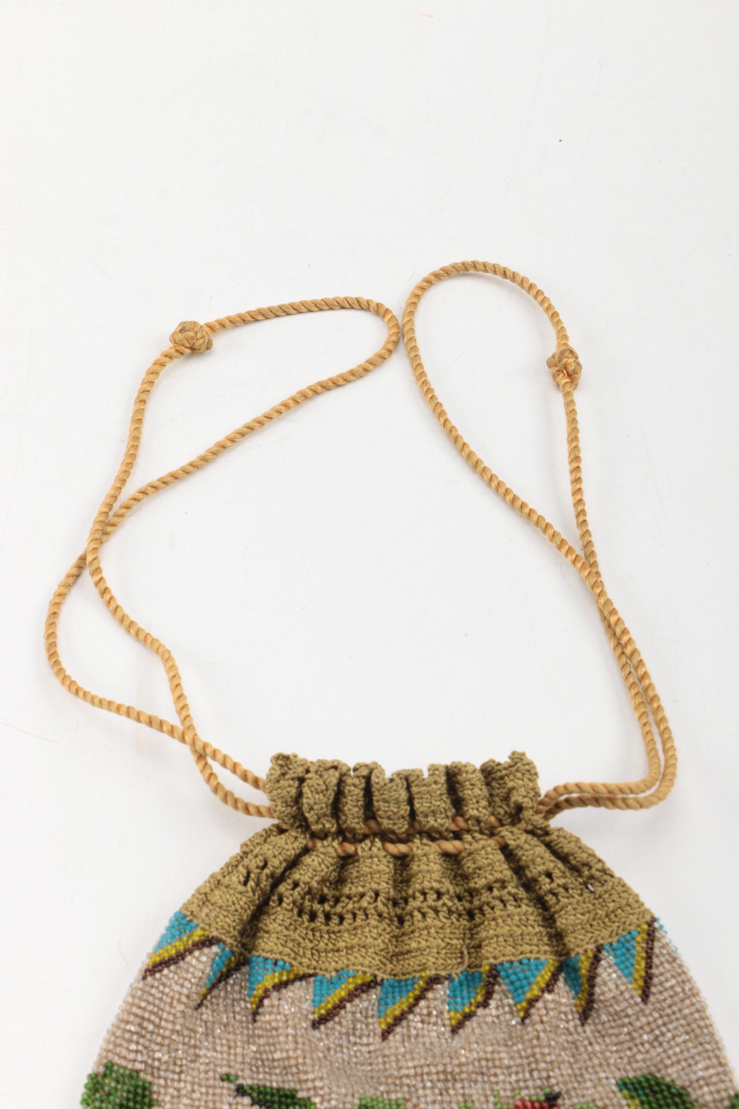 Antique Victorian Era Beaded Reticule Handbags