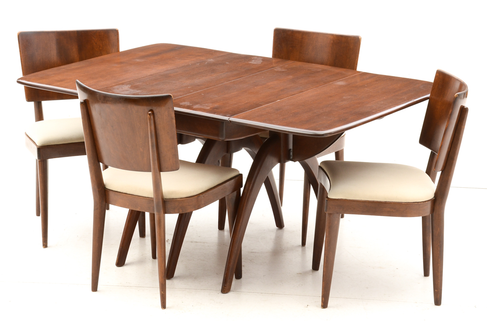 Mid Century Modern Drop Leaf Table with Chairs EBTH